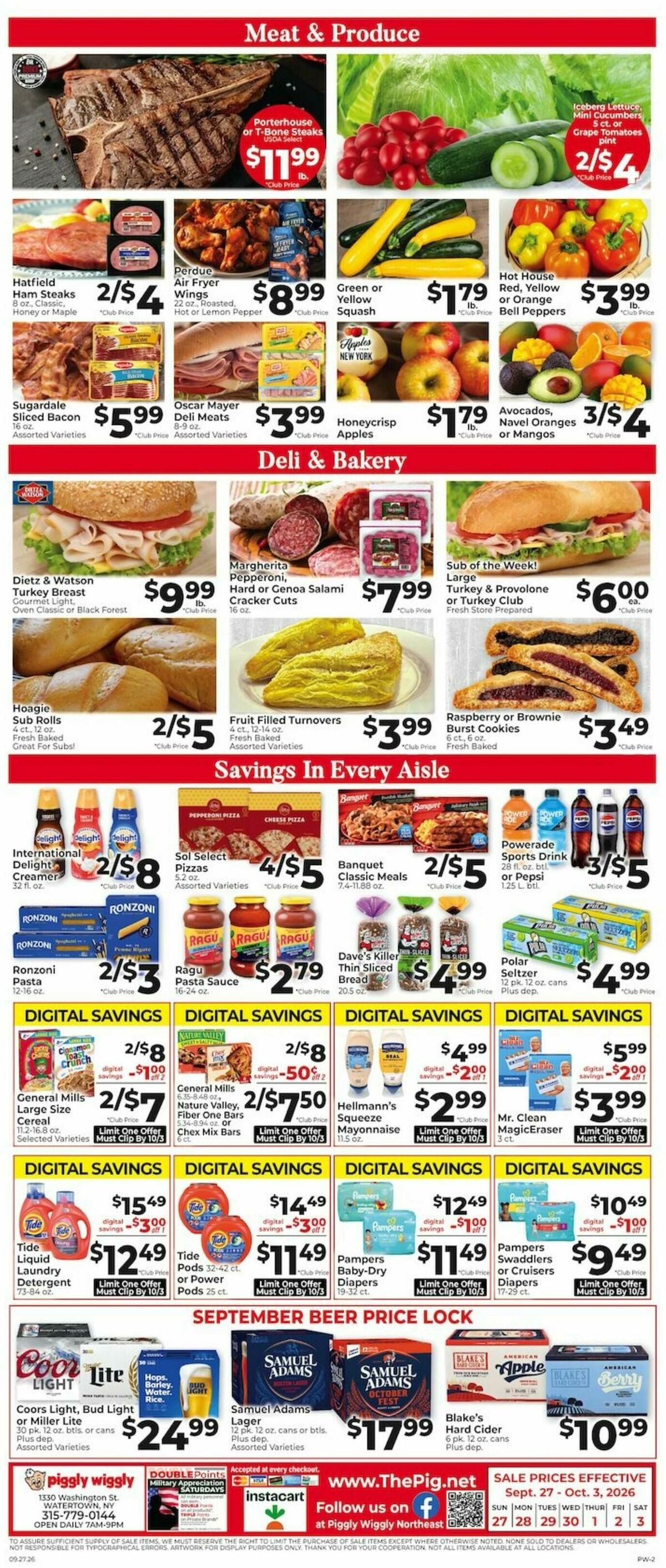 Piggly Wiggly Weekly Ad from September 27