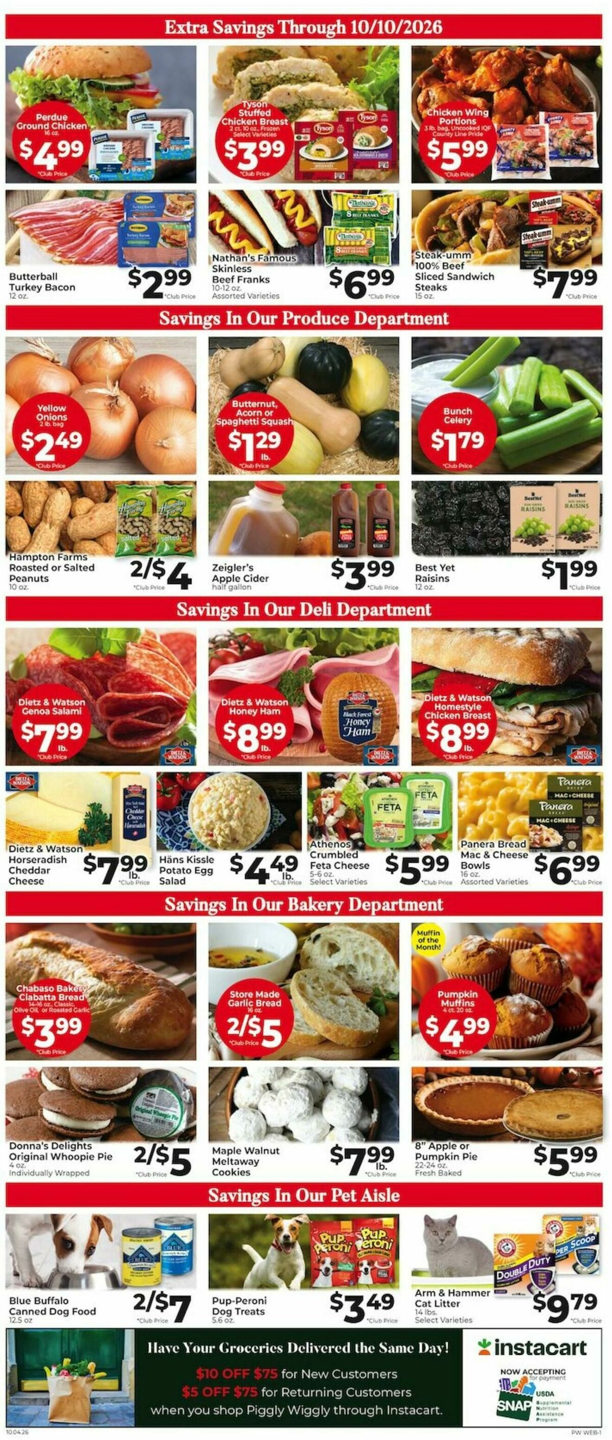 Piggly Wiggly Weekly Ad from October 4