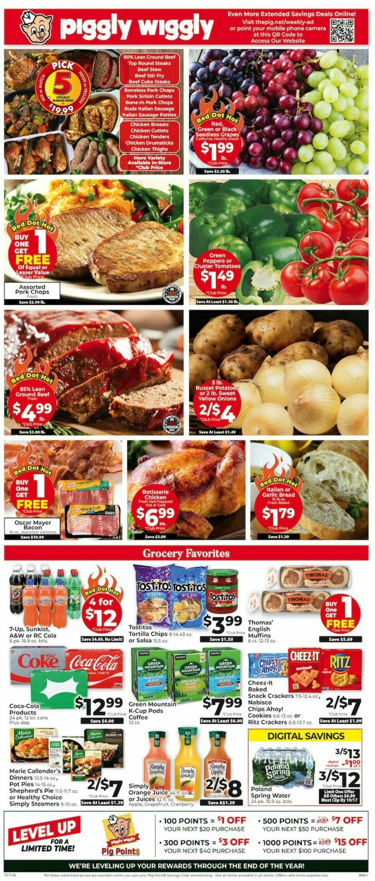 Piggly Wiggly Weekly Ad from October 11