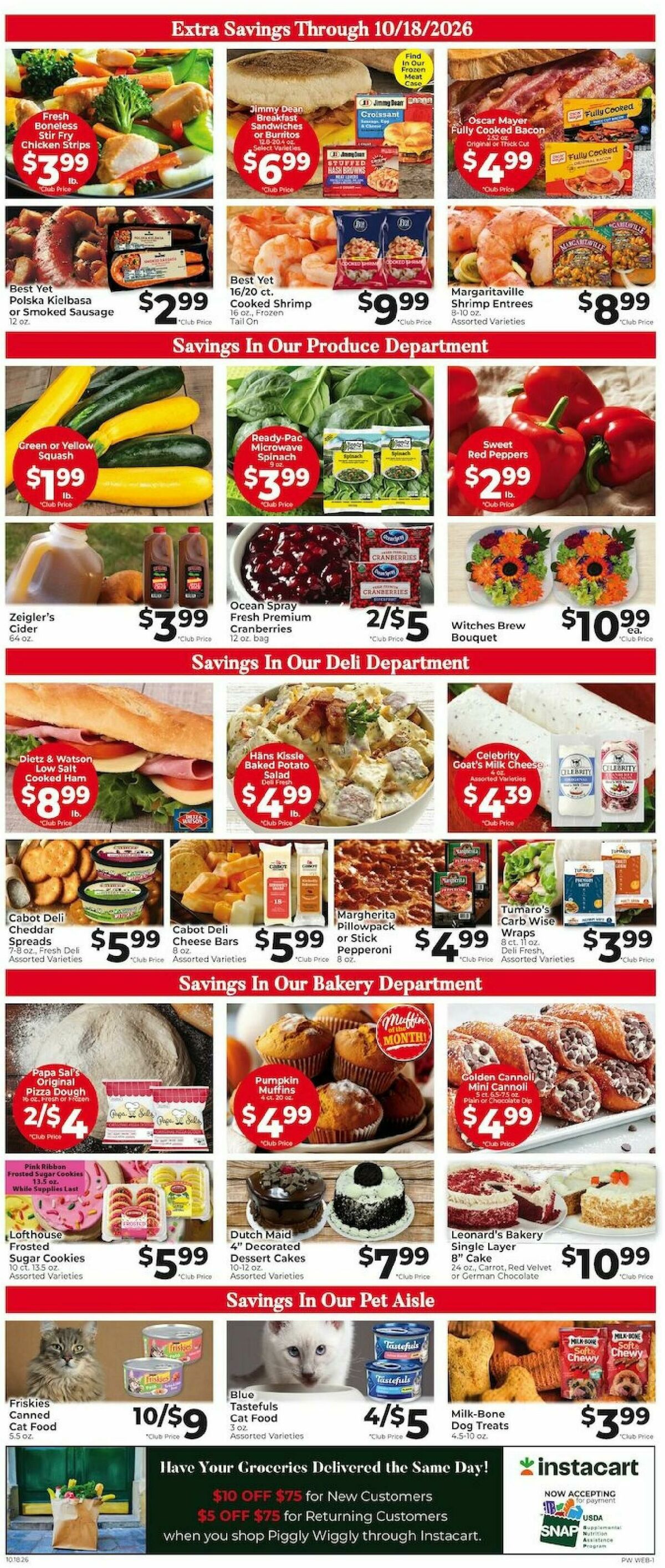 Piggly Wiggly Weekly Ad from October 18