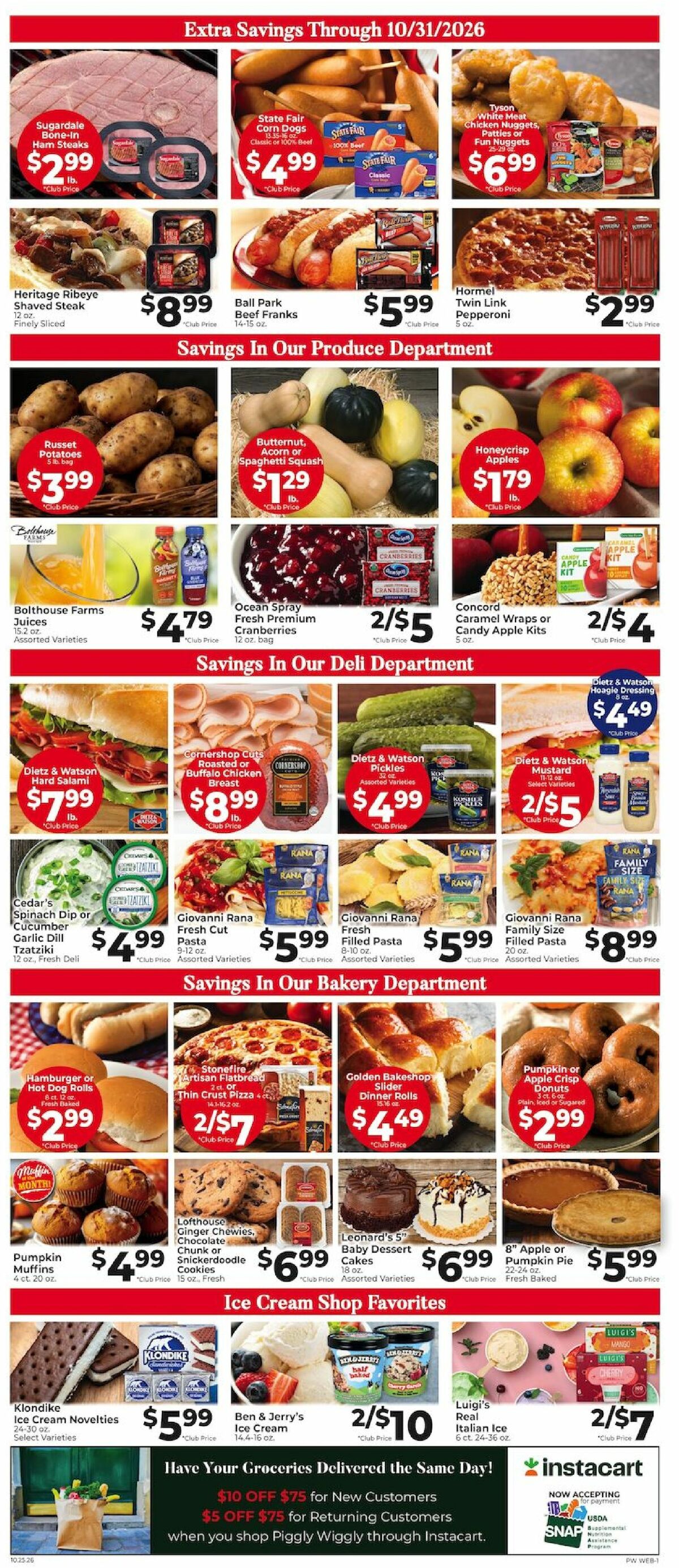 Piggly Wiggly Weekly Ad from October 25