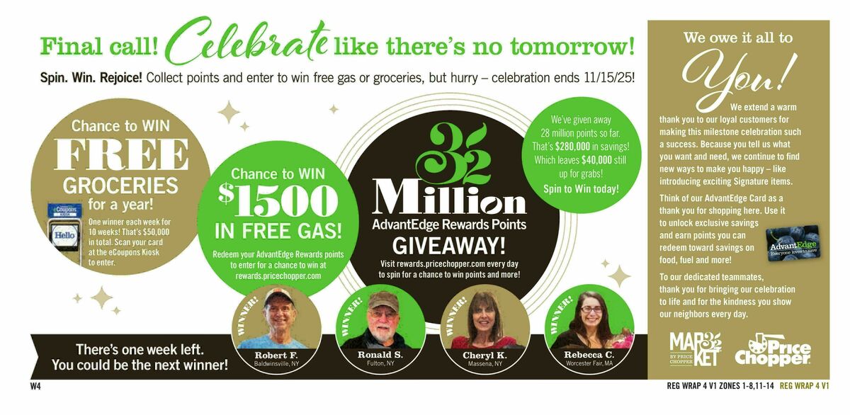 Price Chopper Weekly Ad from November 9