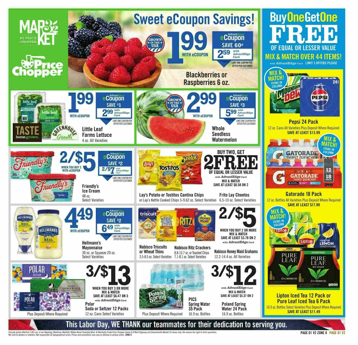Price Chopper Weekly Ad from August 30