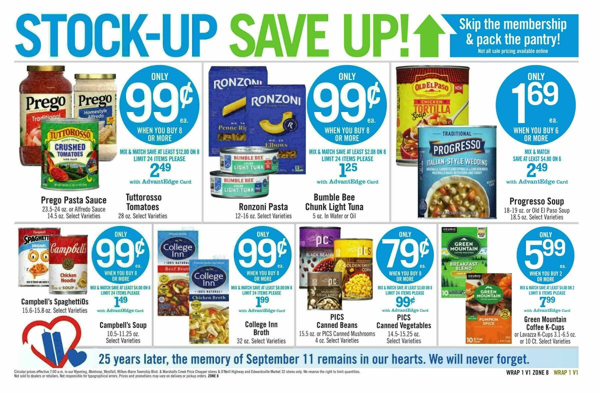 Price Chopper Weekly Ad from September 6