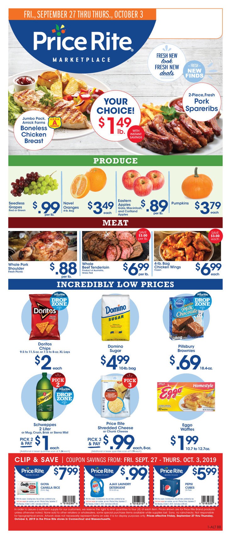 Price Rite Weekly Ad from September 27