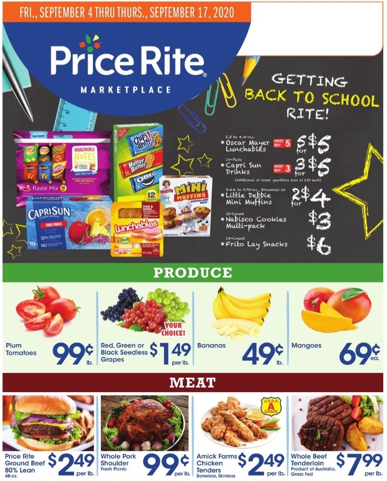 Price Rite Weekly Ad from September 4