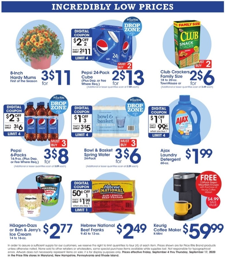 Price Rite Weekly Ad from September 4