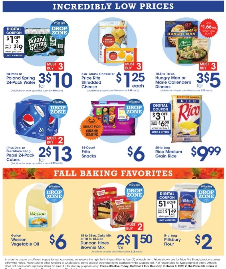 Price Rite Weekly Ad from October 2