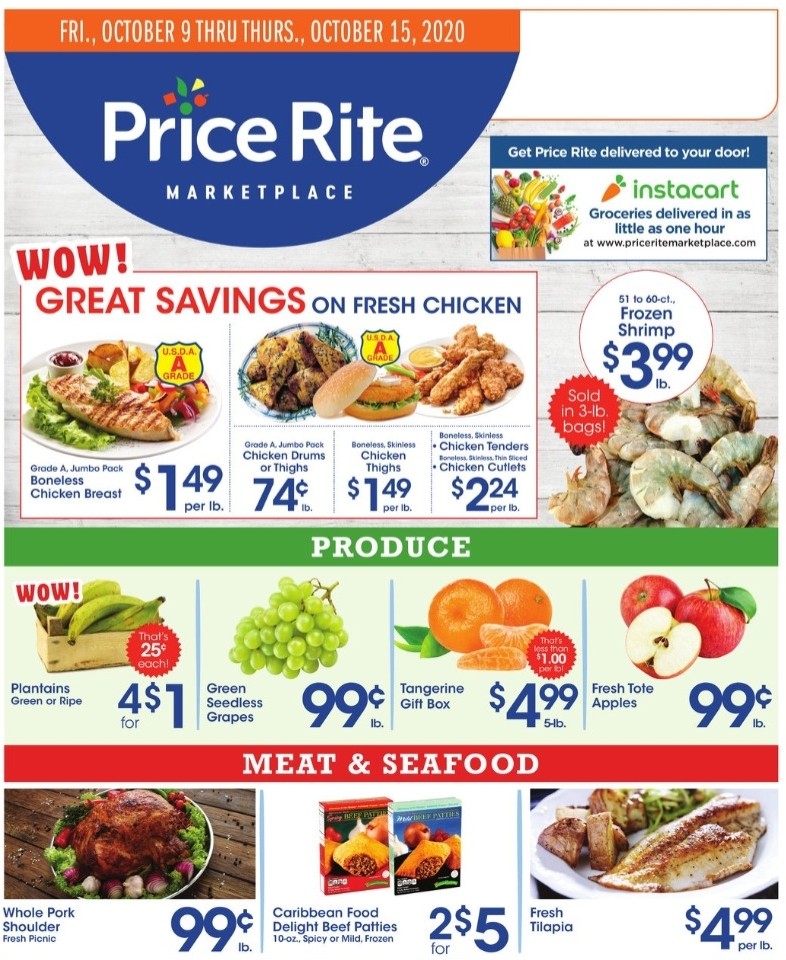 Price Rite Weekly Ad from October 9