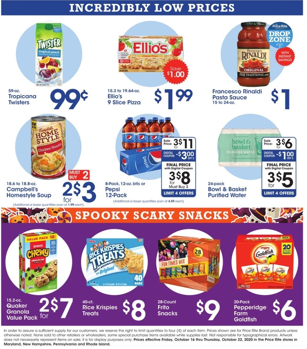 Price Rite Weekly Ad from October 16