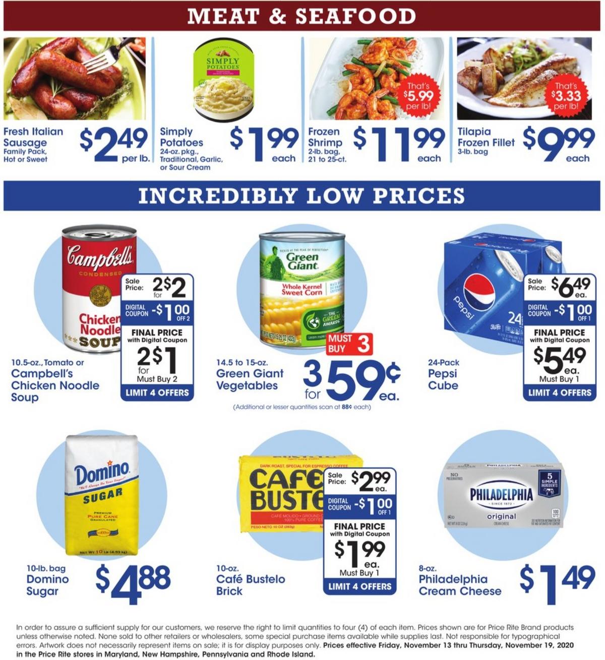 Price Rite Weekly Ad from November 13