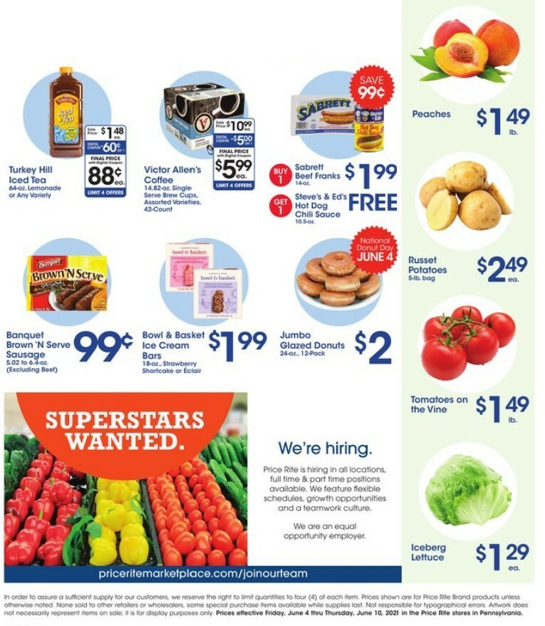 Price Rite Weekly Ad from June 4