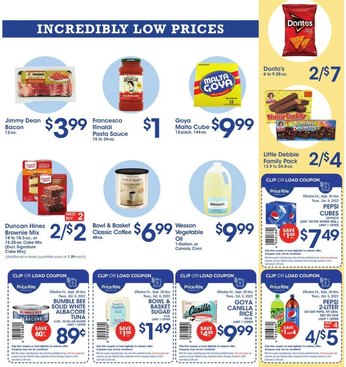 Price Rite Weekly Ad from September 30