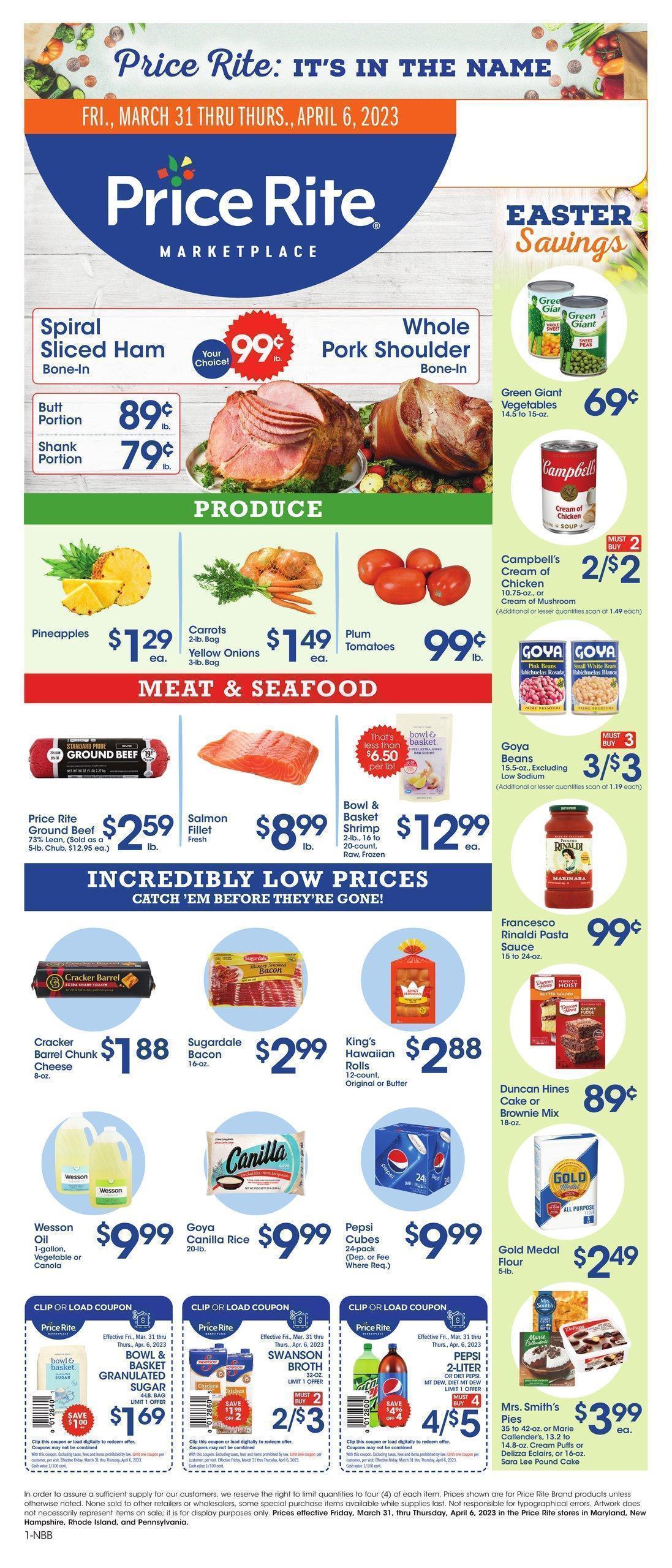 Price Rite Weekly Ad from March 31