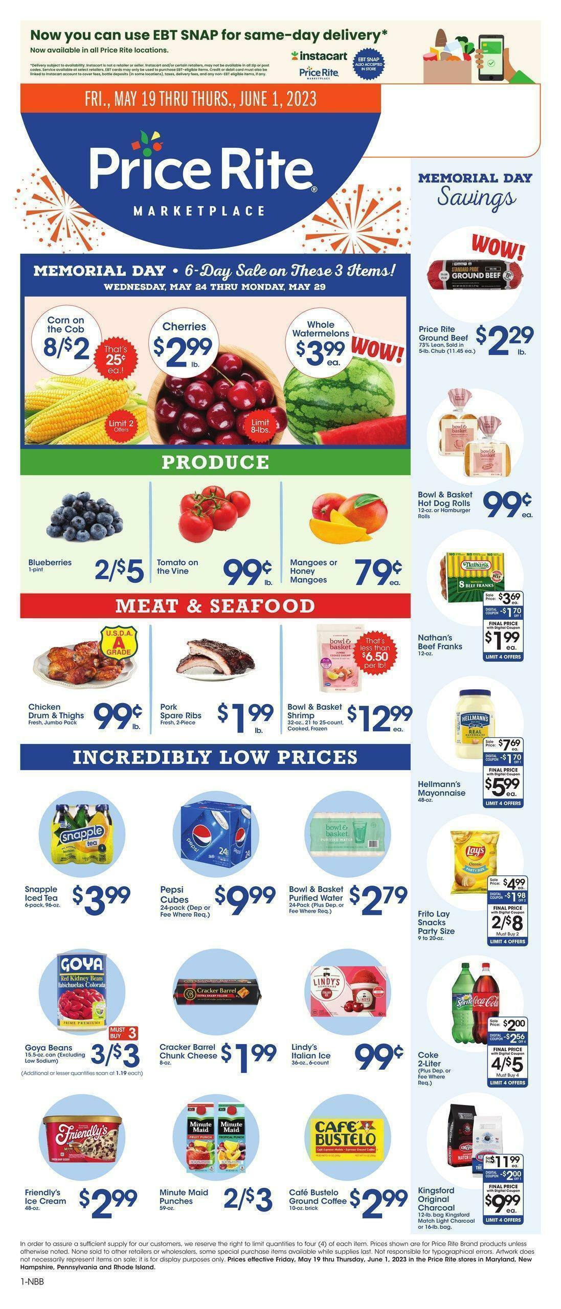 Price Rite Weekly Ad from May 19