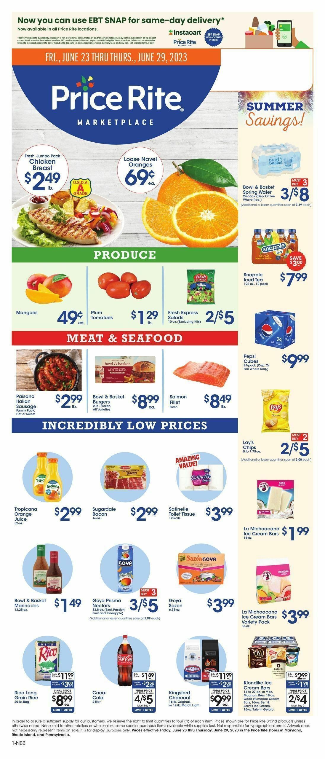 Price Rite Weekly Ad from June 23