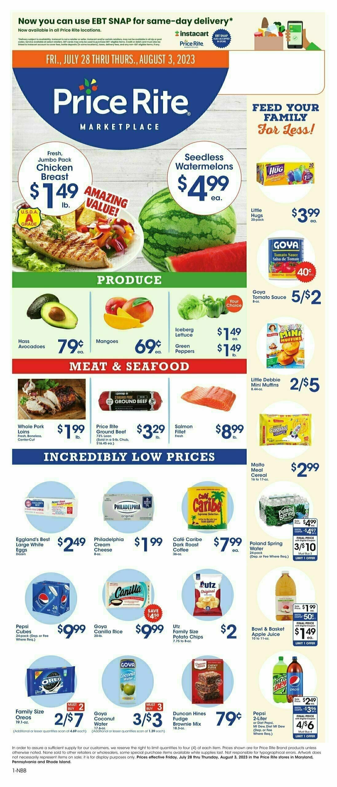 Price Rite Weekly Ad from July 28