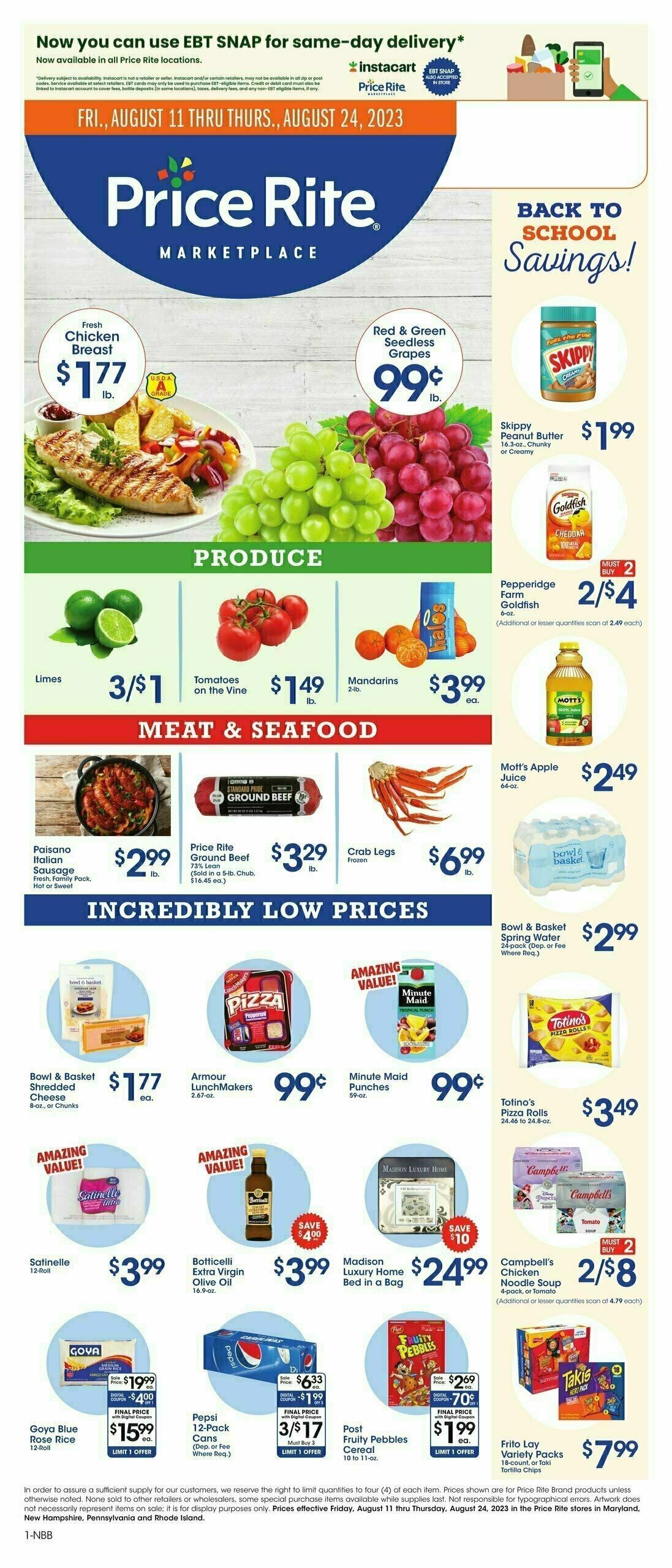 Price Rite Weekly Ad from August 11