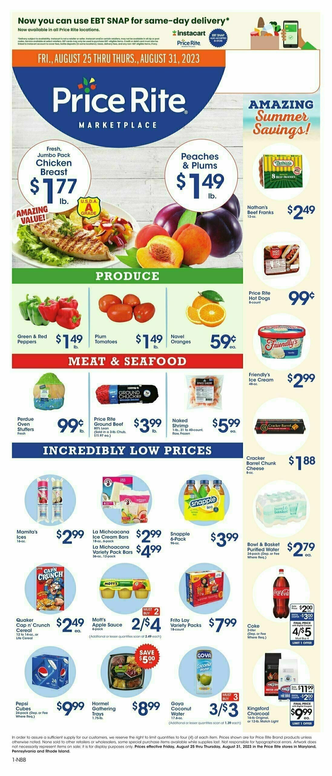 Price Rite Weekly Ad from August 25