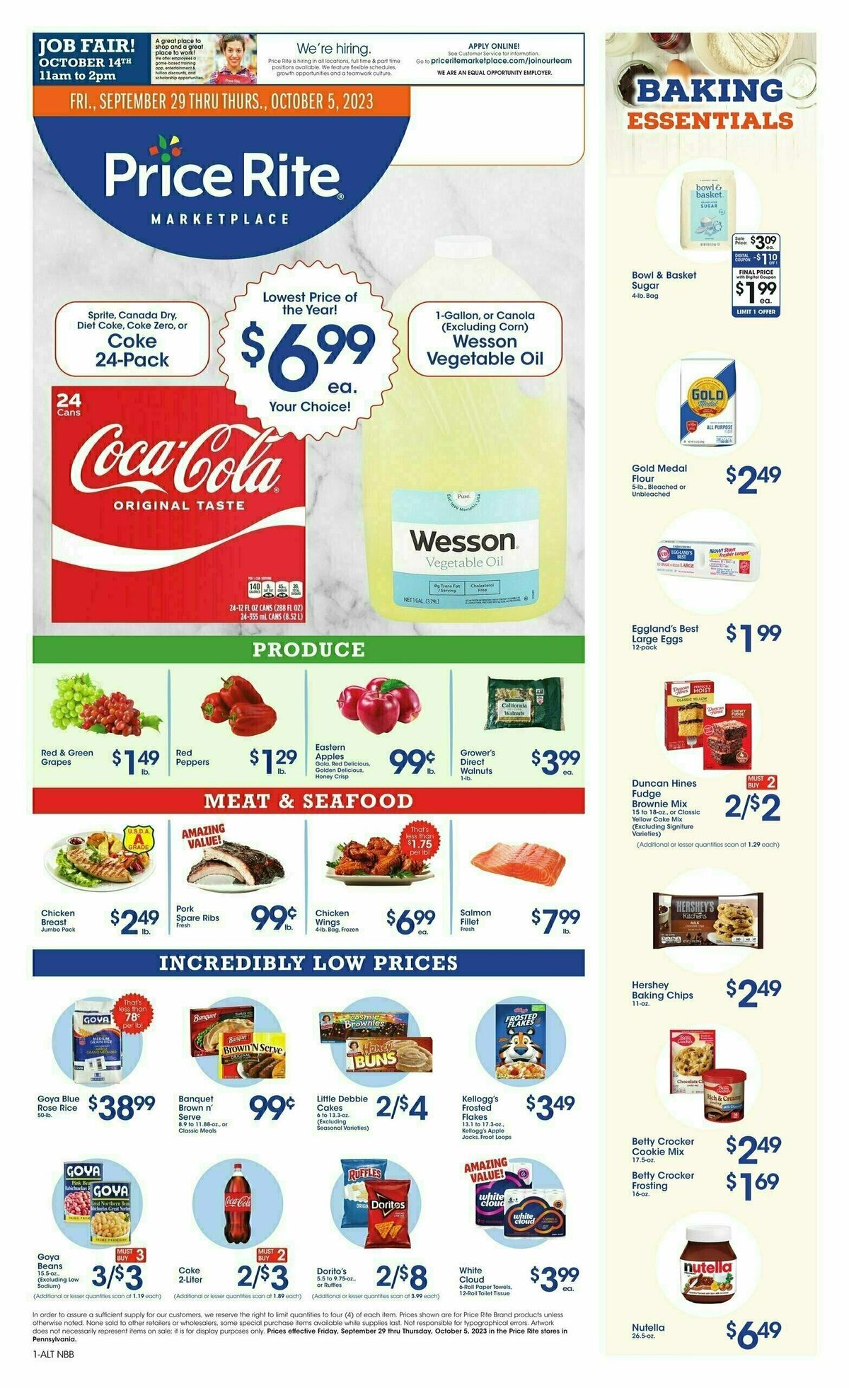 Price Rite Weekly Ad from September 29