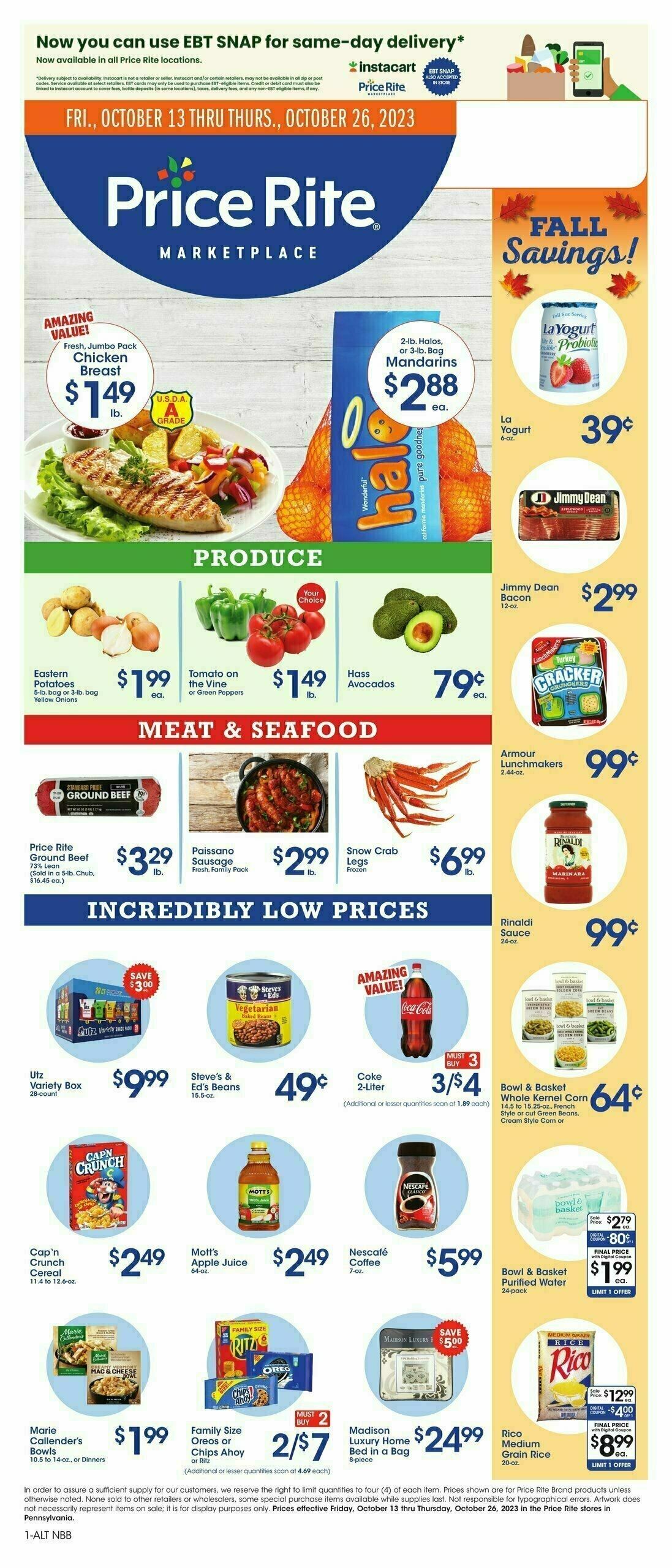Price Rite Weekly Ad from October 13
