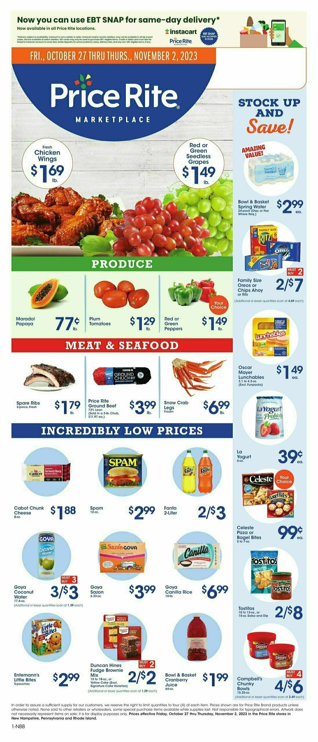 Price Rite Weekly Ad from October 27