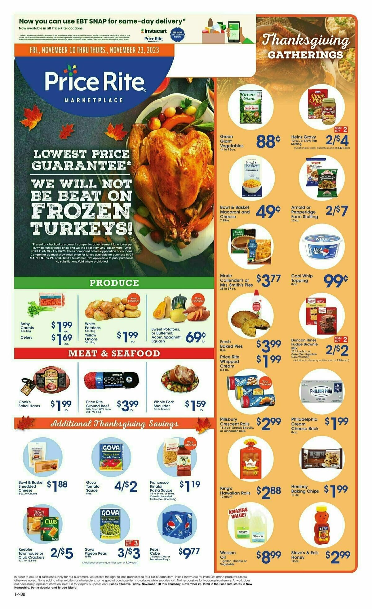 Price Rite Weekly Ad from November 10