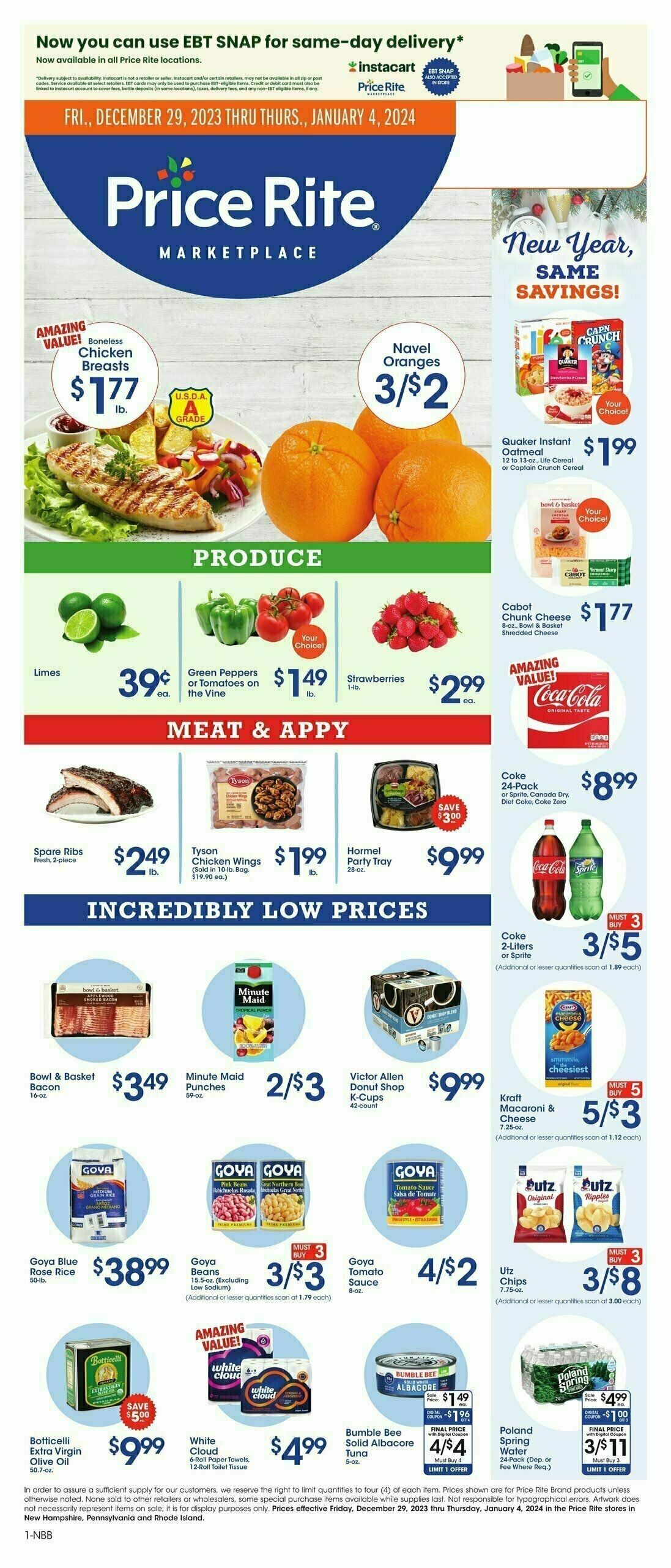 Price Rite Weekly Ad from December 29