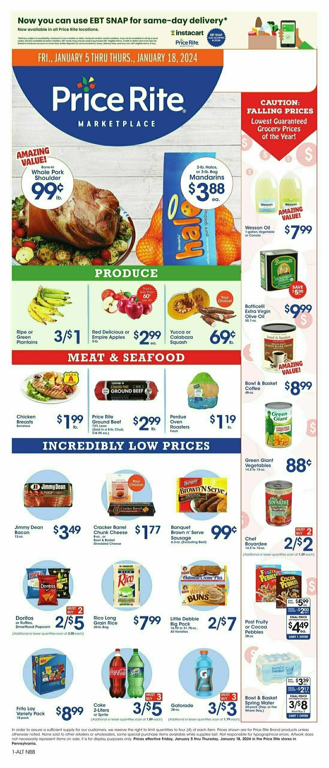 Price Rite Weekly Ad from January 5