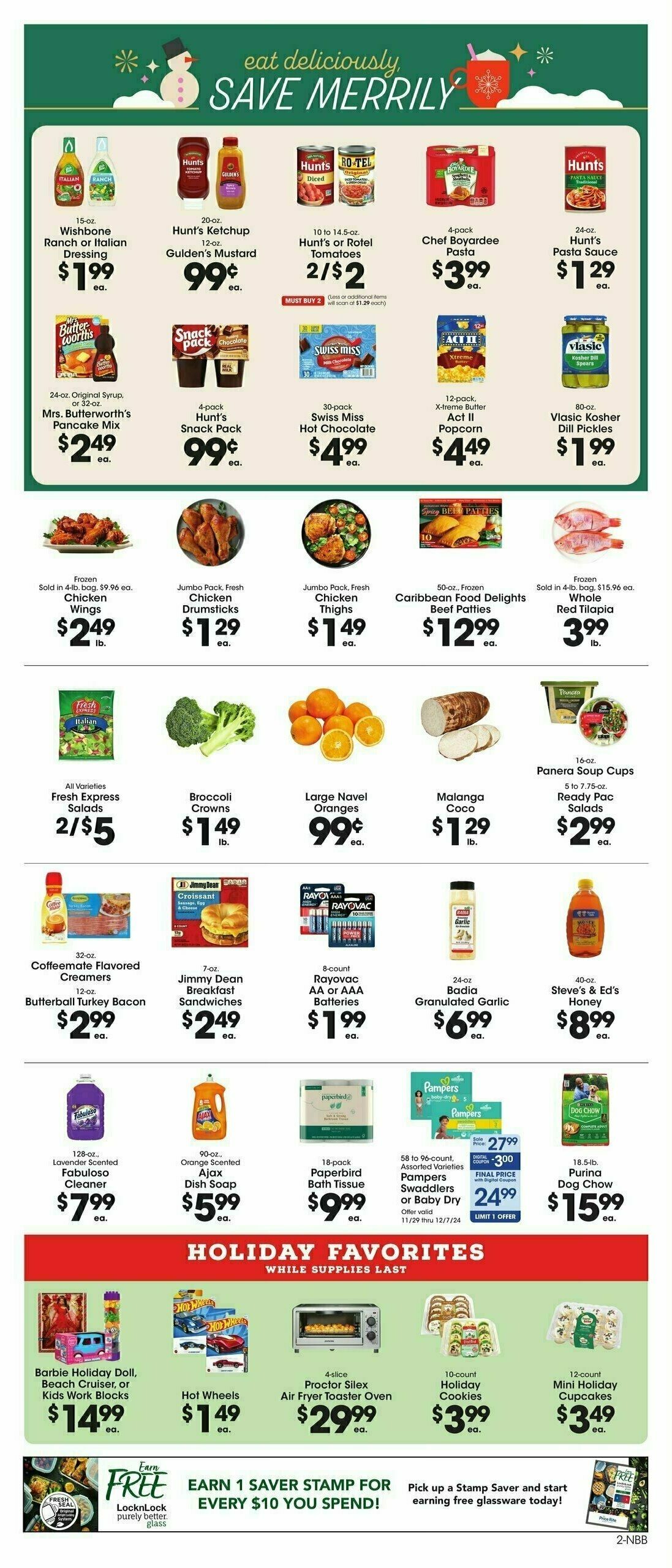 Price Rite Weekly Ad from November 29