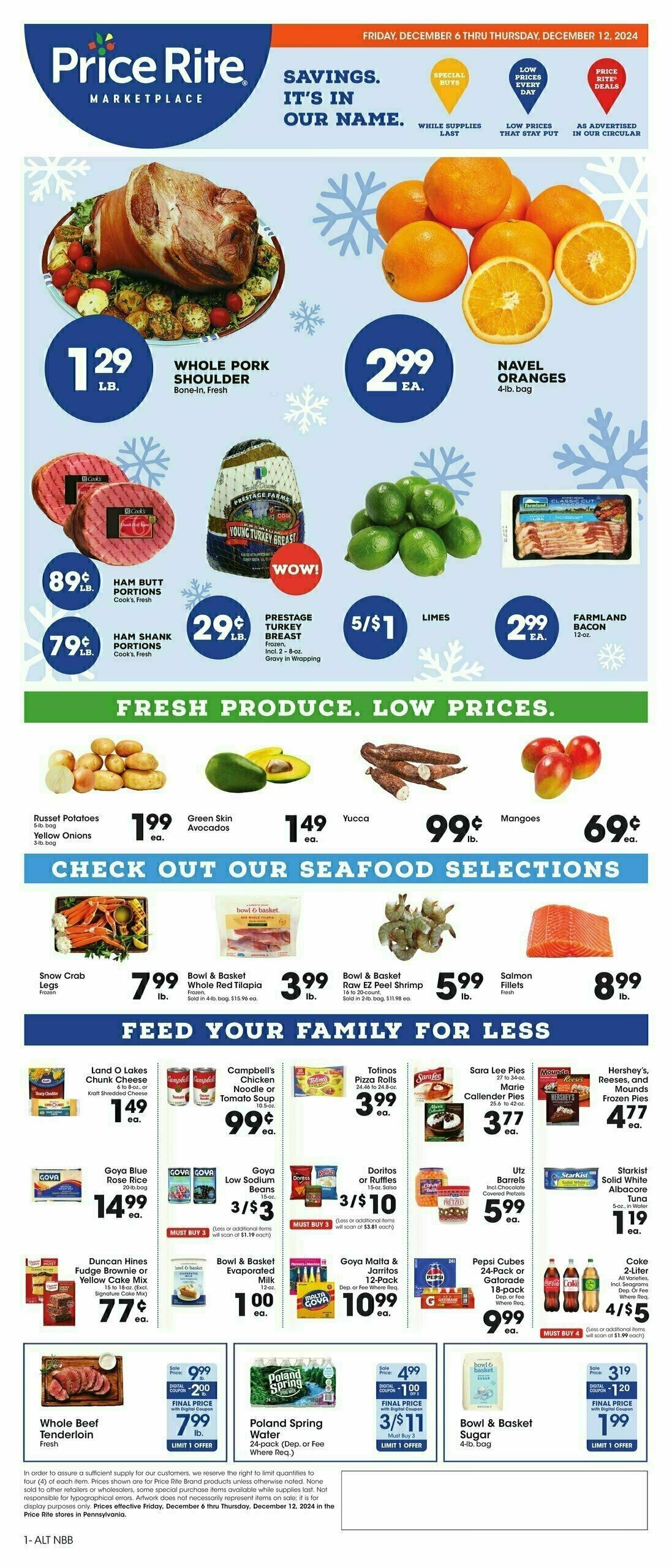 Price Rite Weekly Ad from December 6