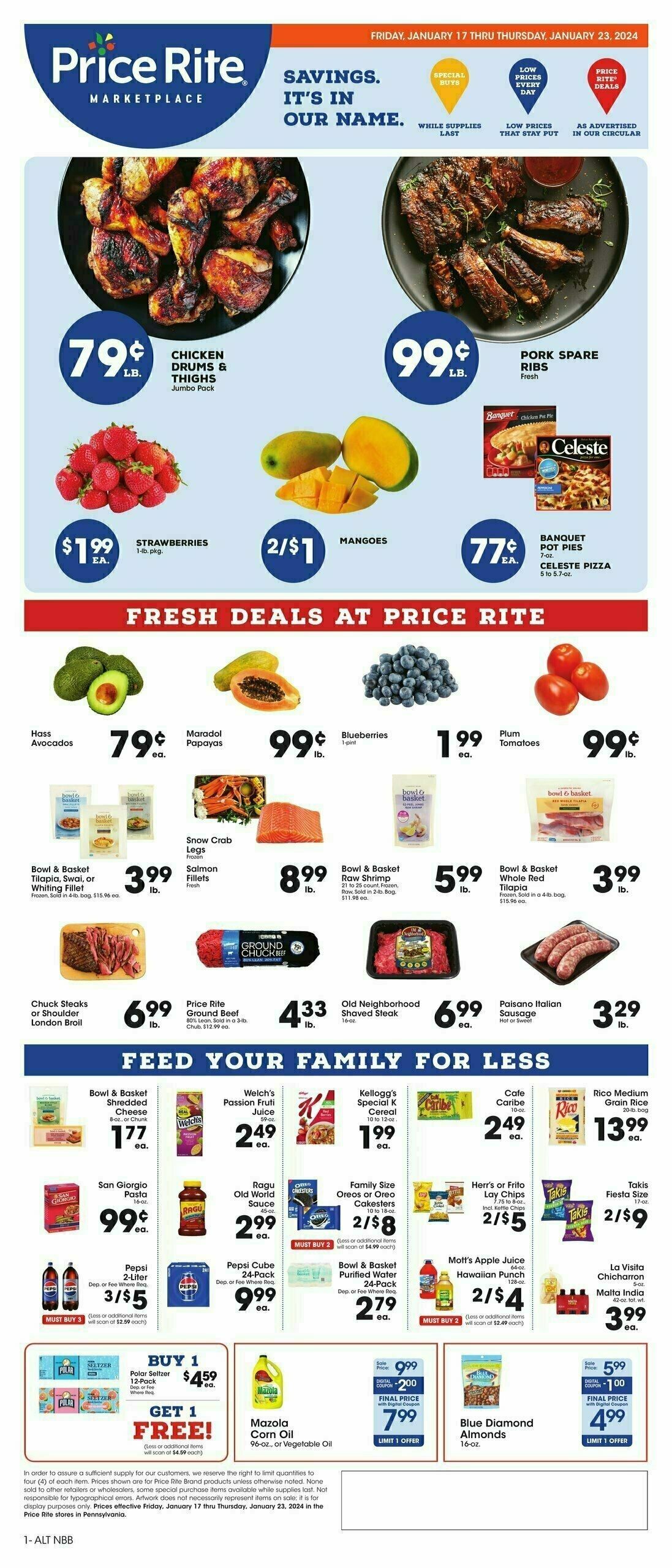Price Rite Weekly Ad from January 17