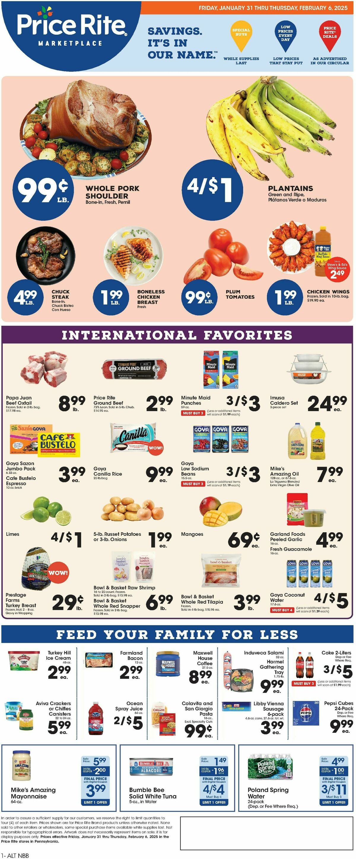 Price Rite Weekly Ad from January 31