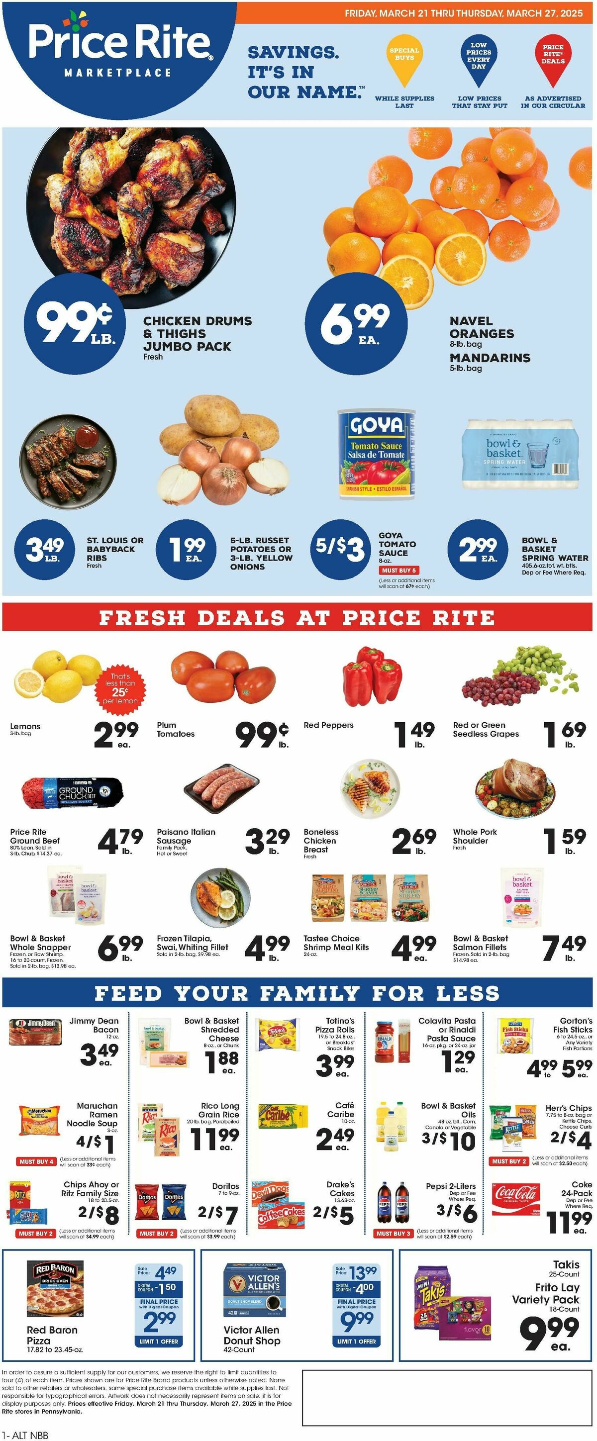 Price Rite Weekly Ad from March 21