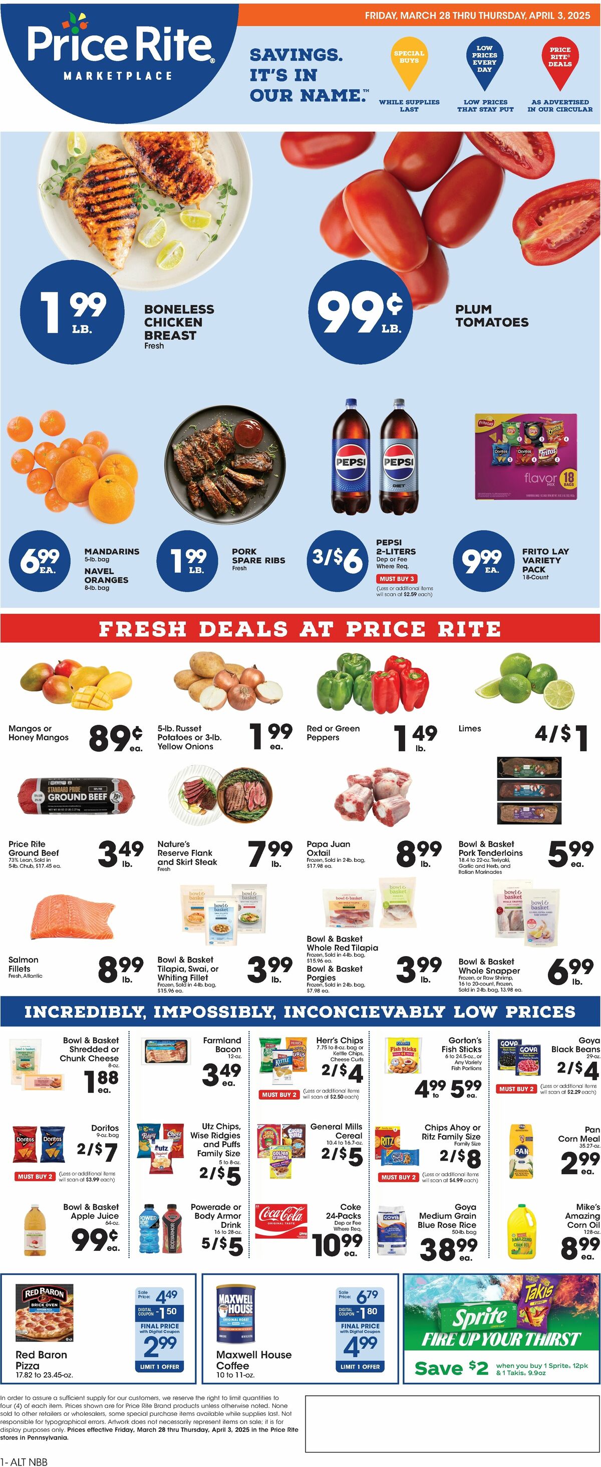 Price Rite Weekly Ad from March 28