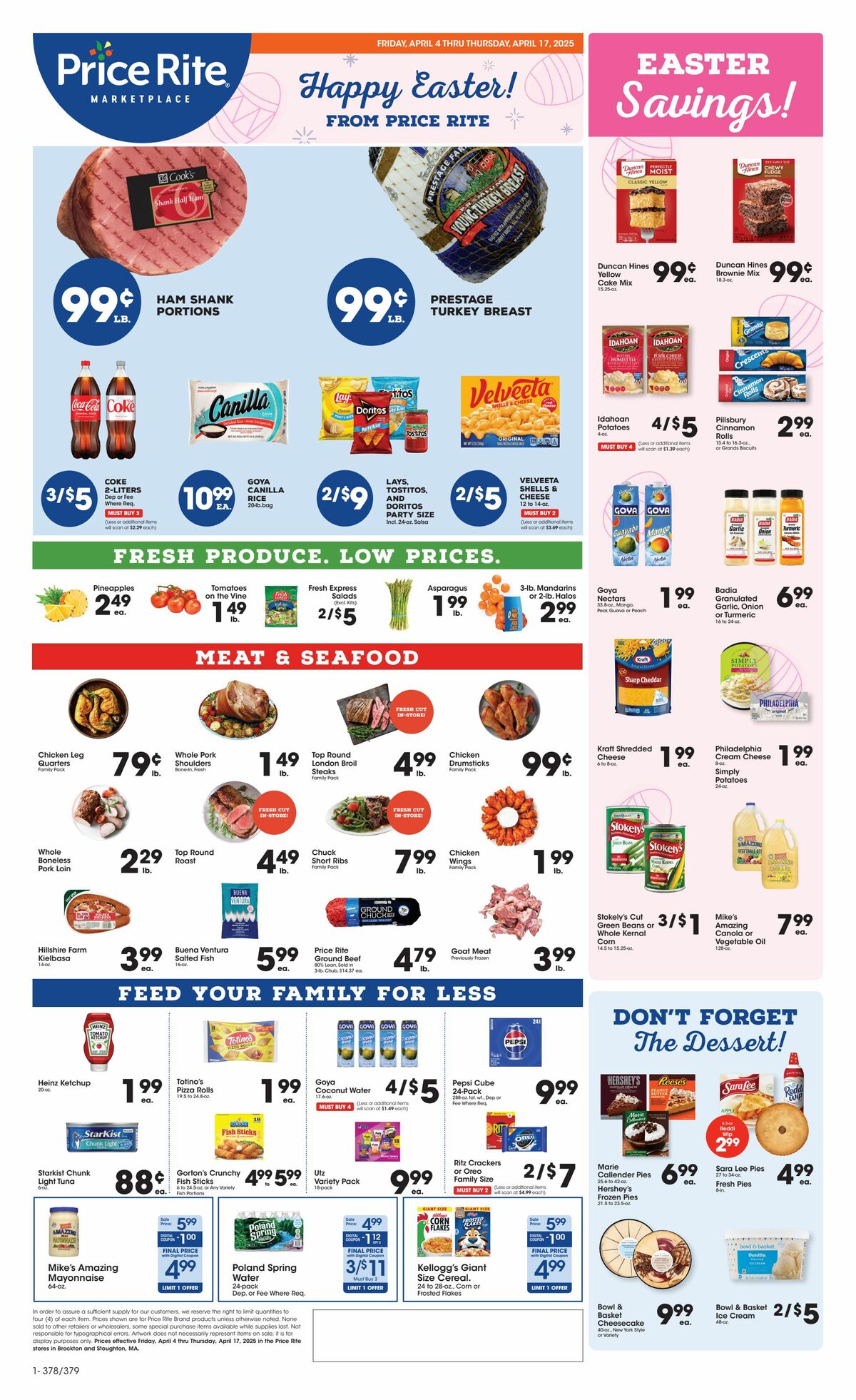 Price Rite Weekly Ad from April 4