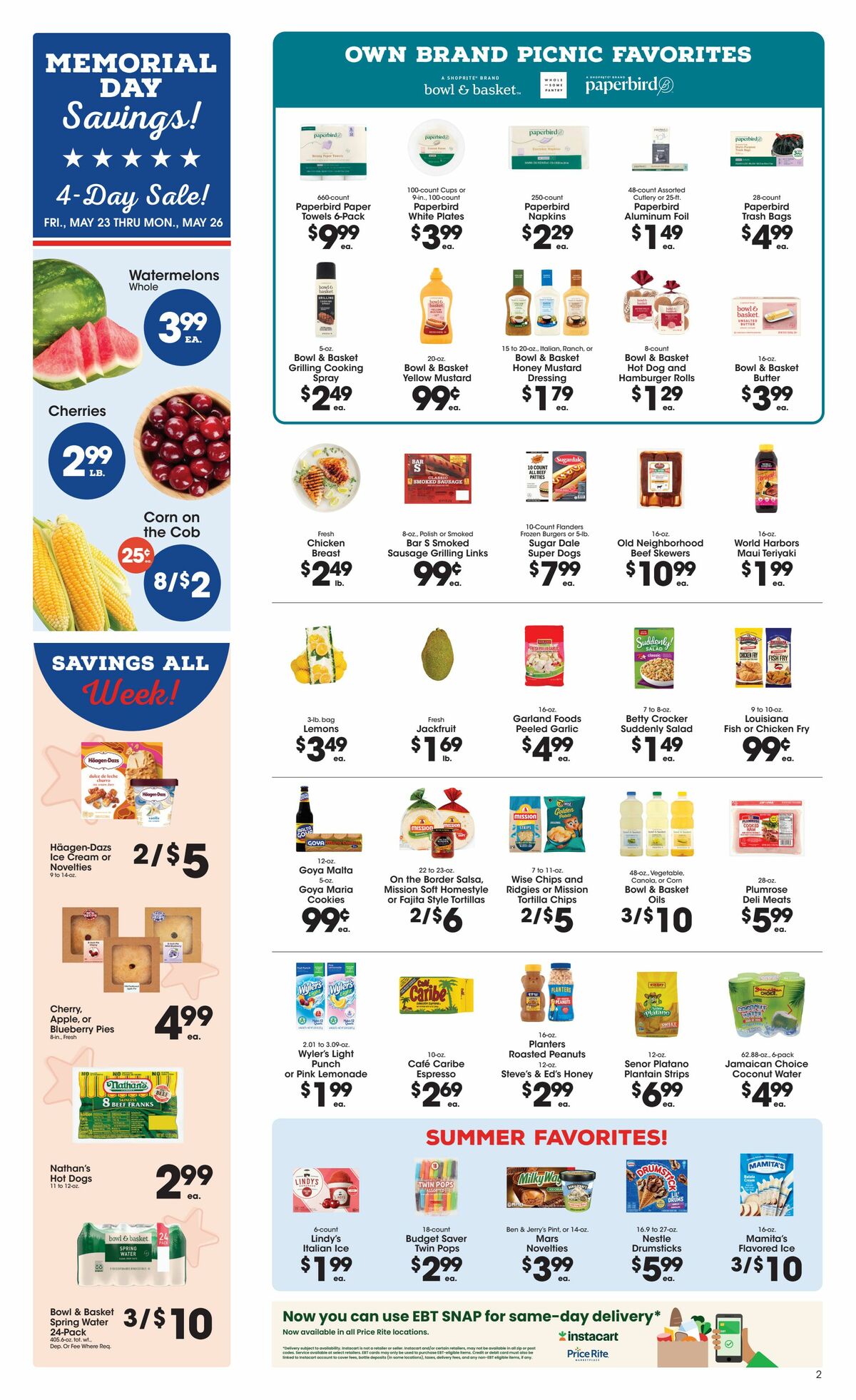 Price Rite Weekly Ad from May 23