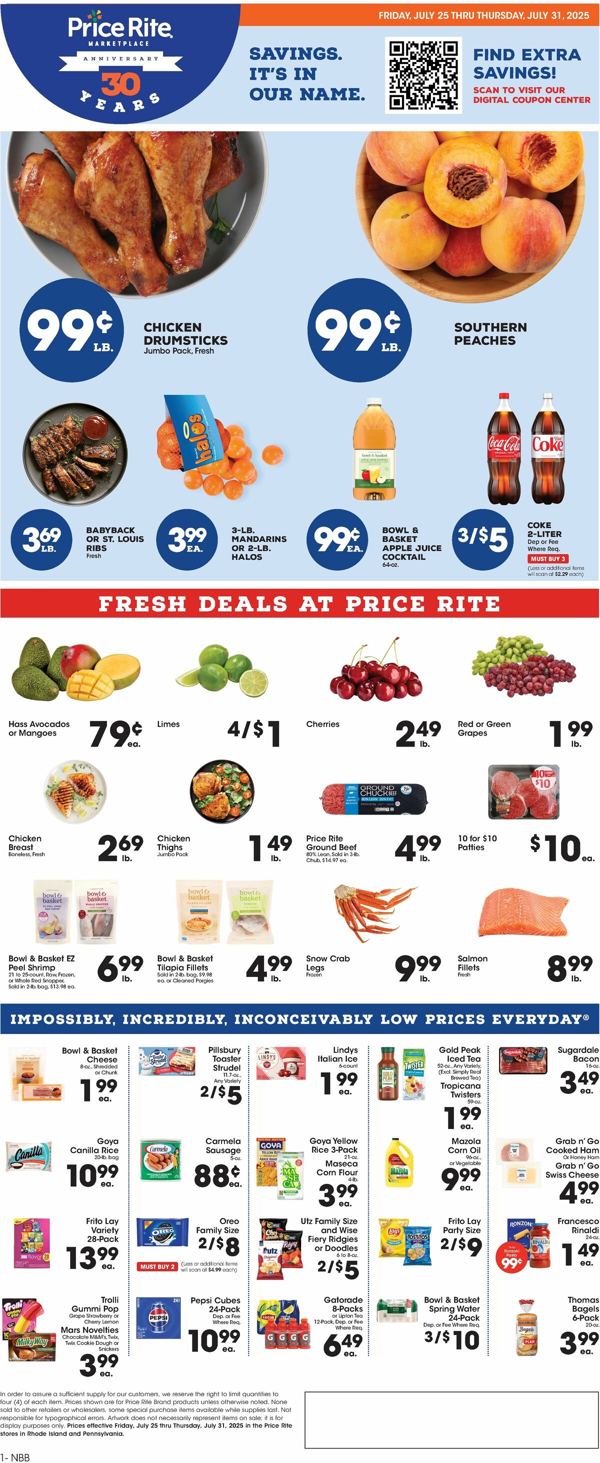 Price Rite Weekly Ad from July 25