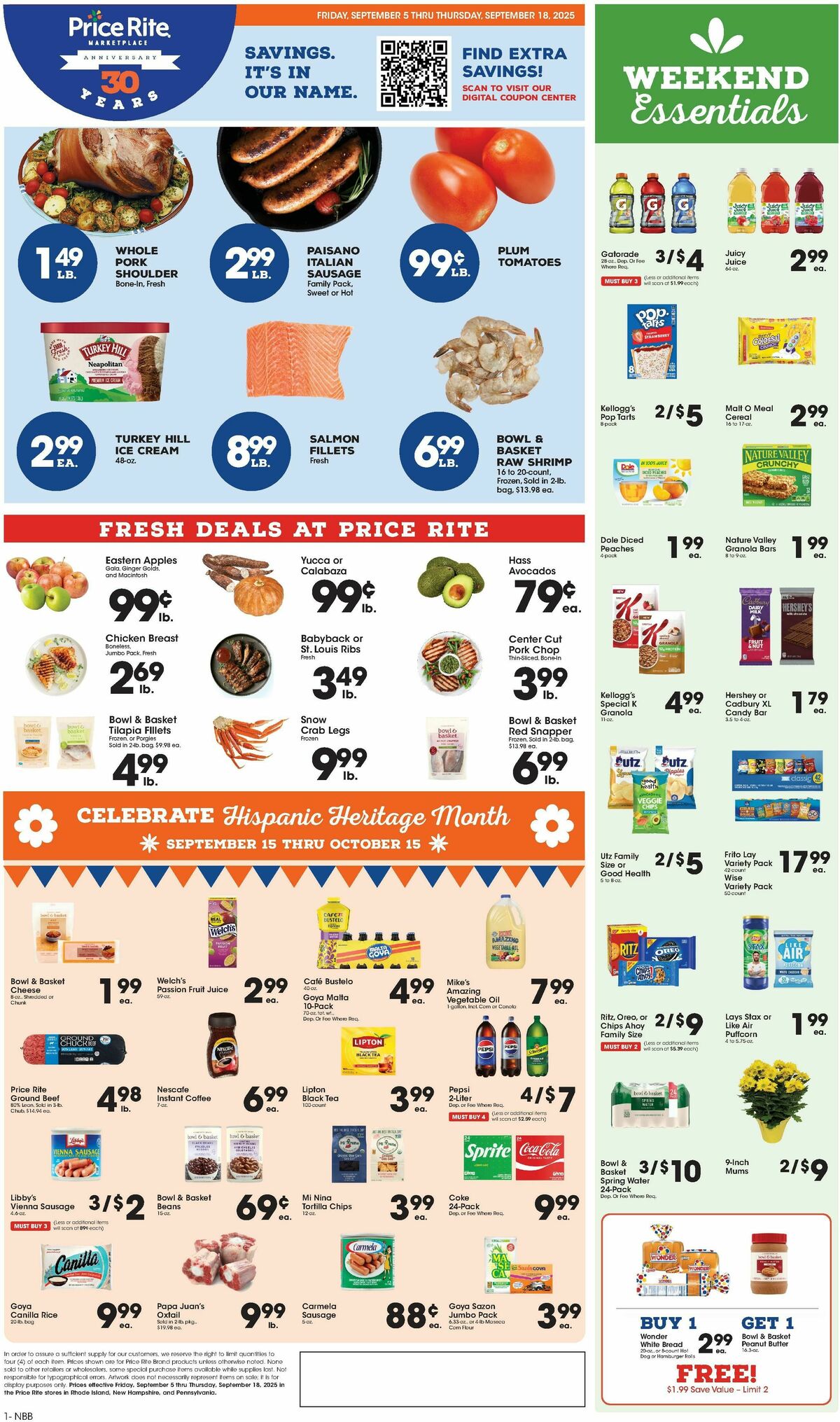 Price Rite Weekly Ad from September 5
