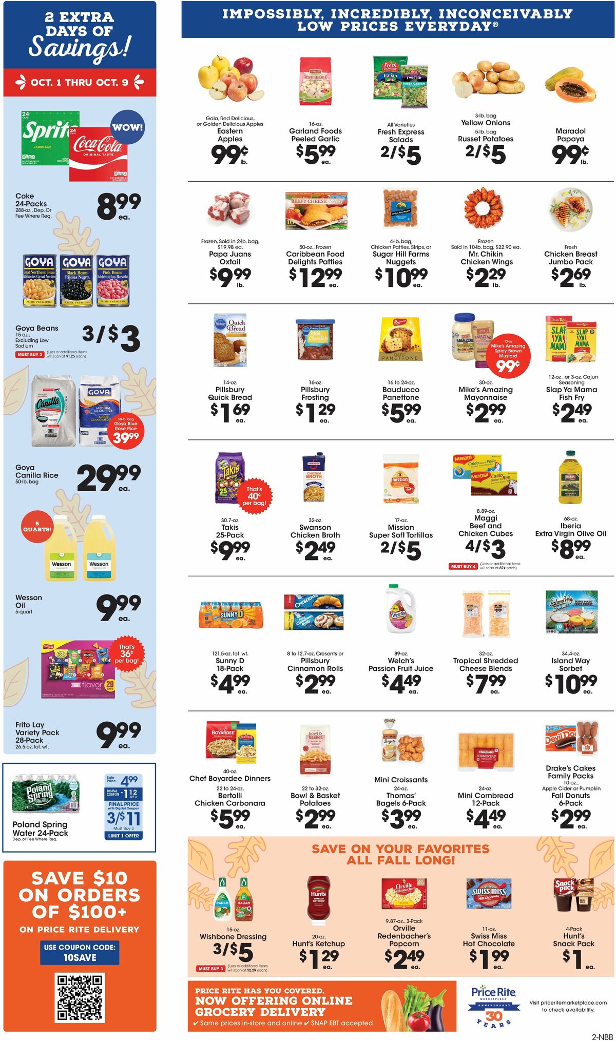 Price Rite Weekly Ad from October 1