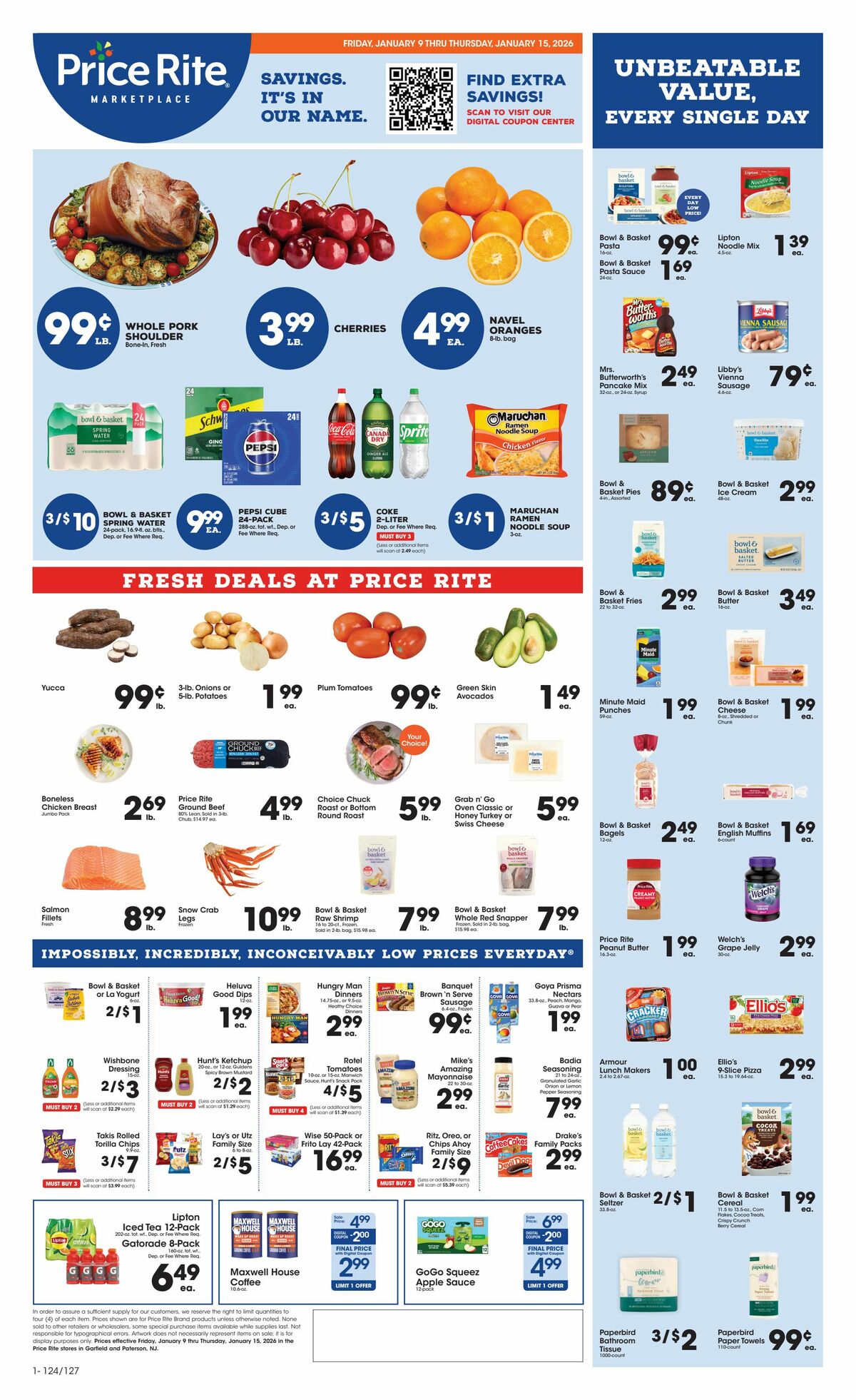 Price Rite Weekly Ad from January 9