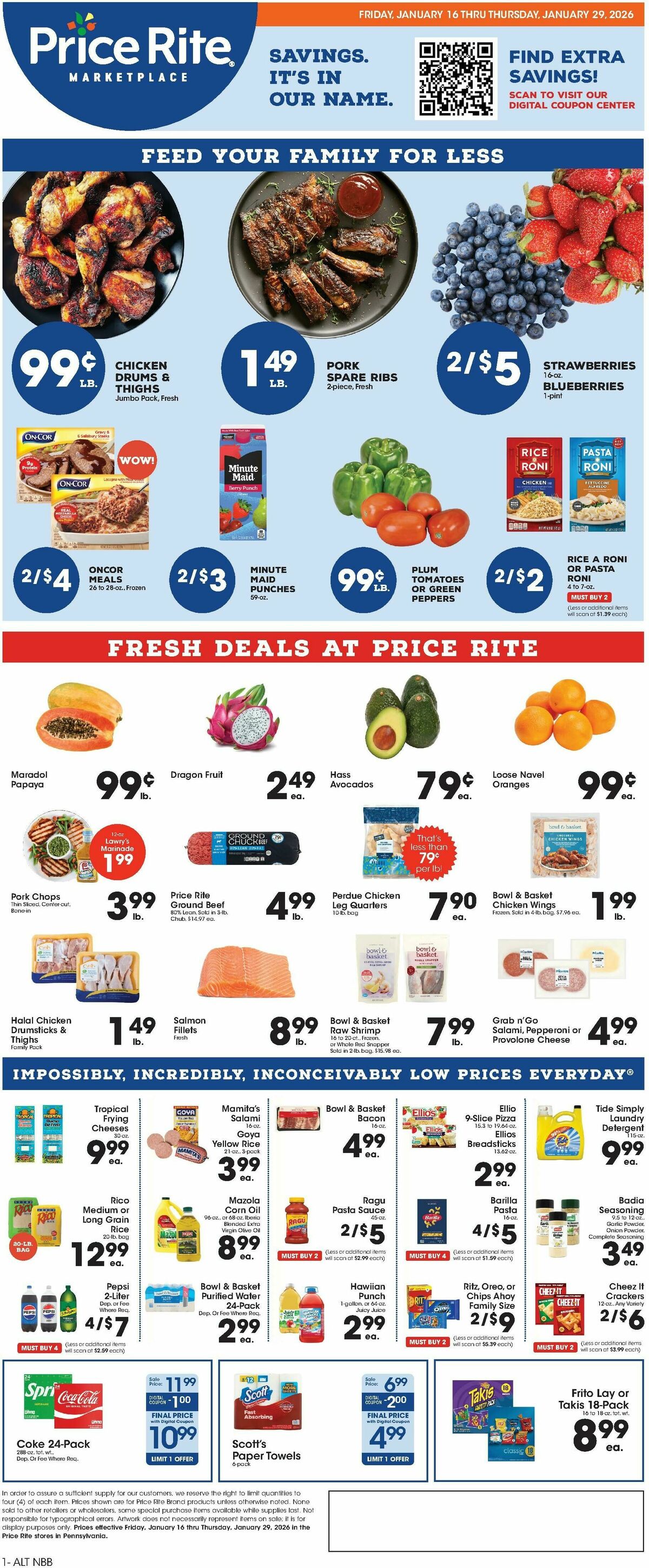 Price Rite Weekly Ad from January 16