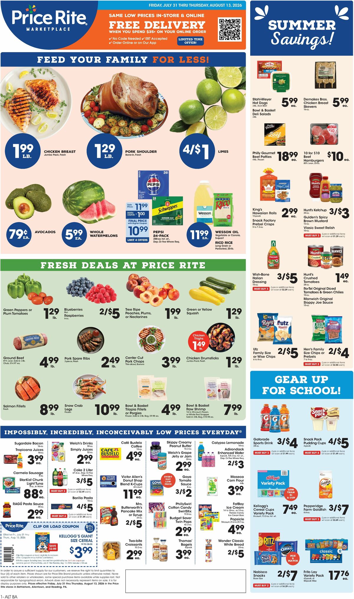 Price Rite Weekly Ad from July 31