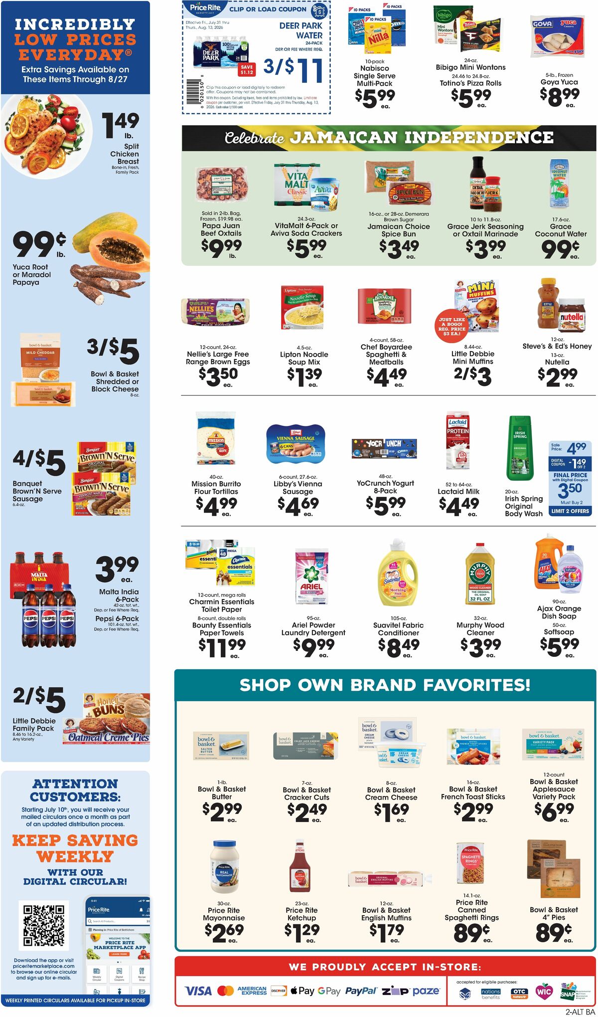 Price Rite Weekly Ad from July 31