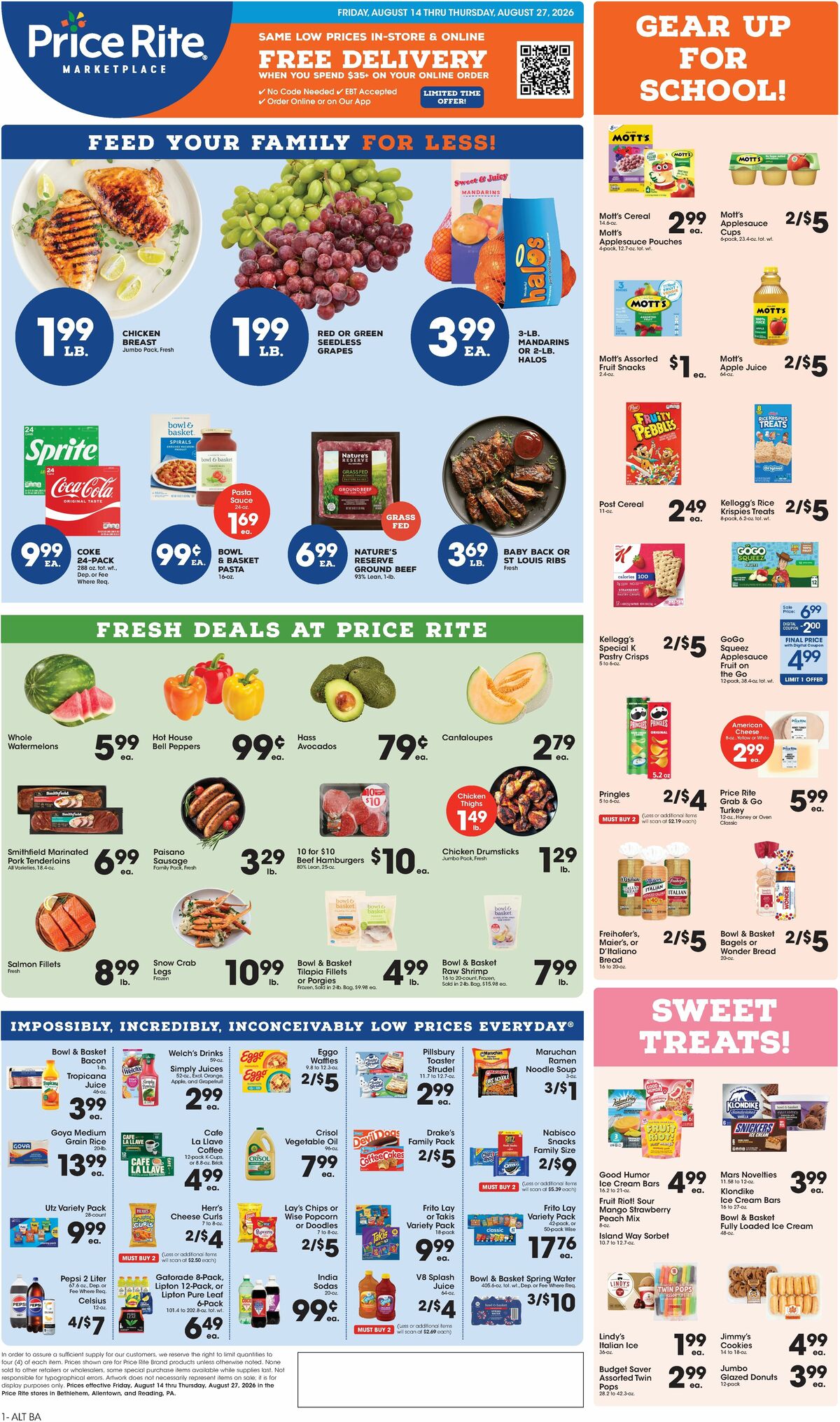 Price Rite Weekly Ad from August 14