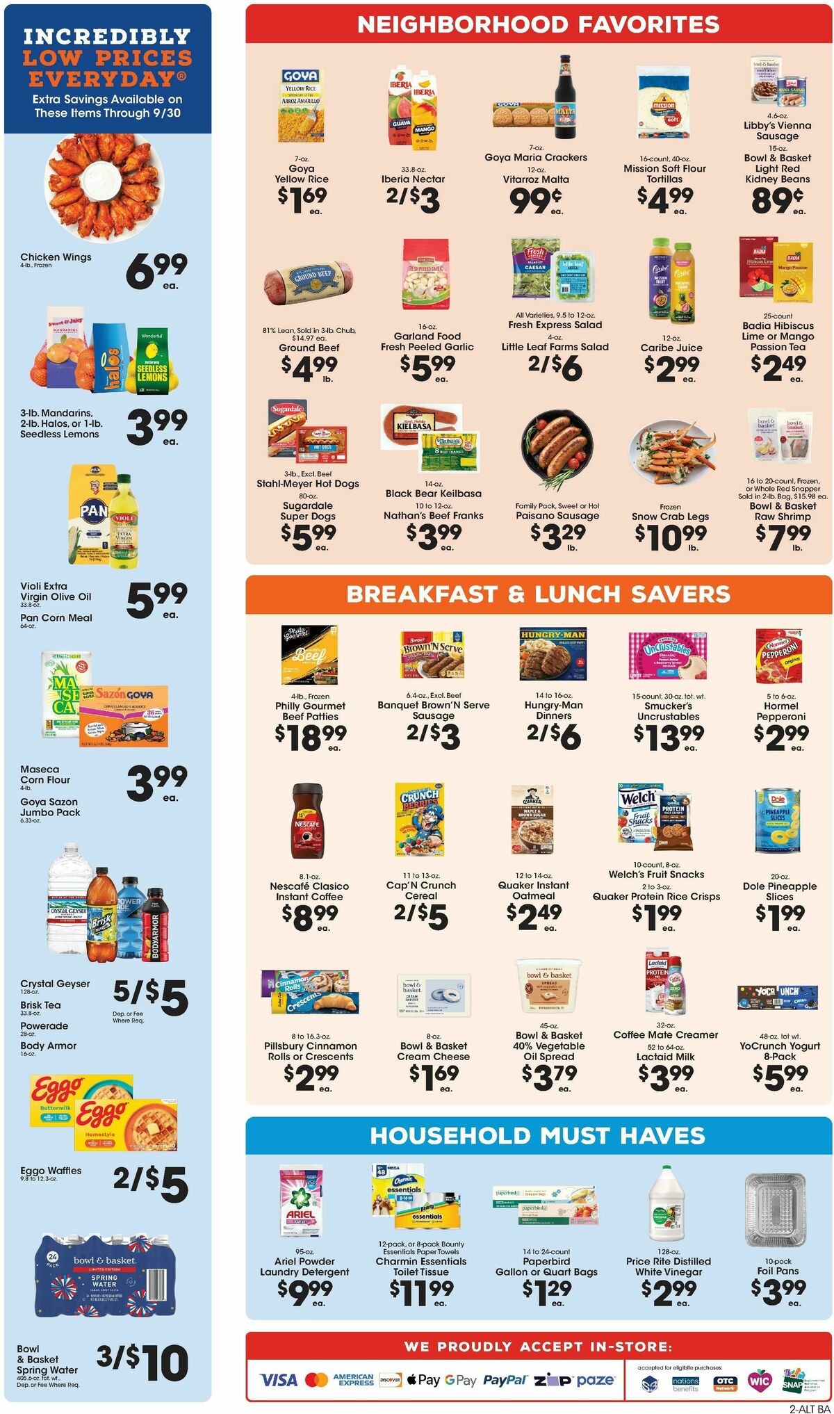 Price Rite Weekly Ad from September 4
