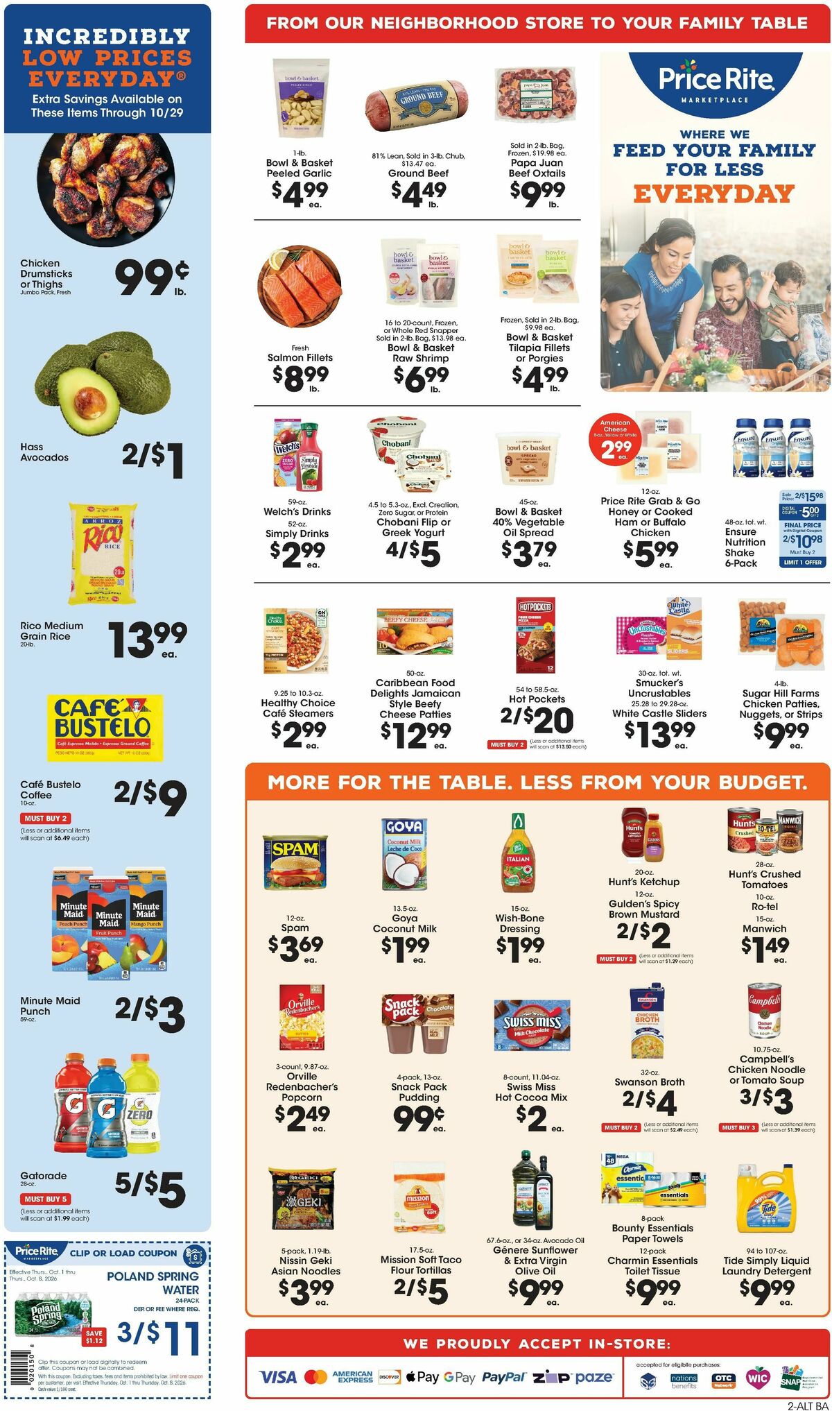 Price Rite Weekly Ad from October 2