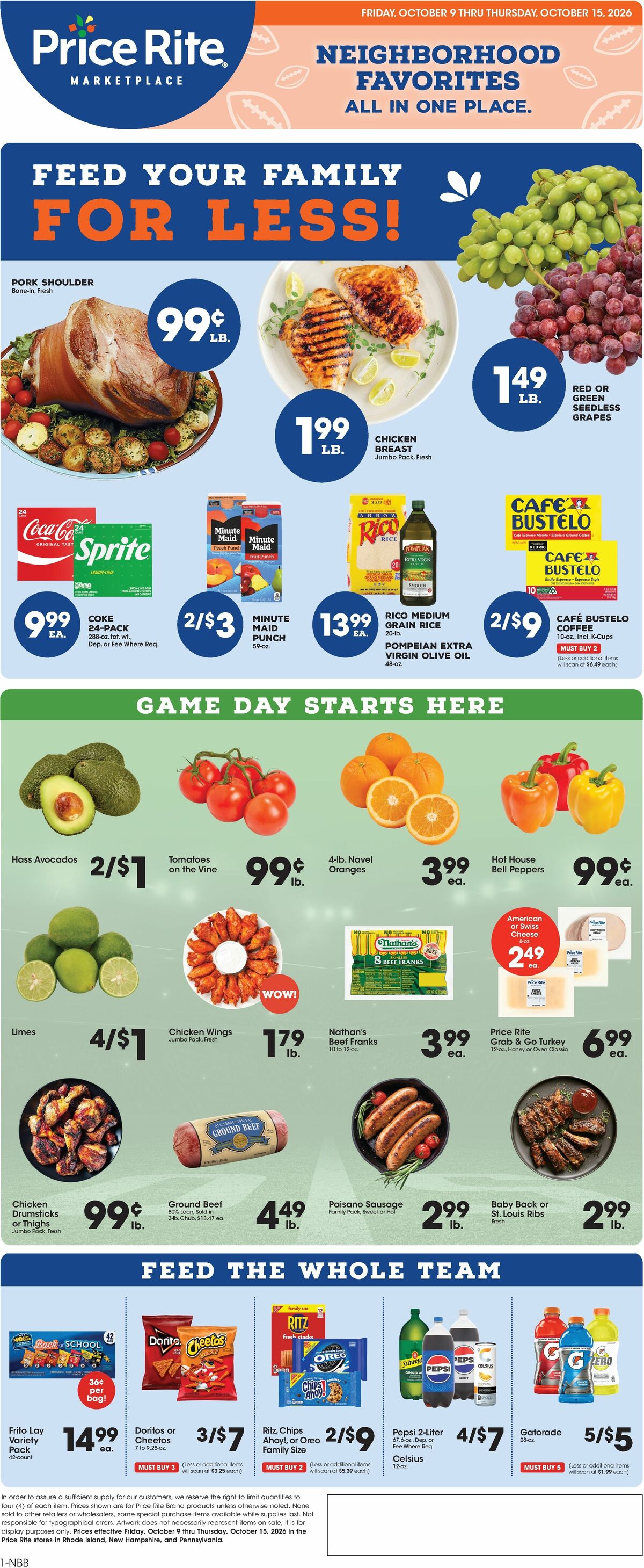 Price Rite Weekly Ad from October 9