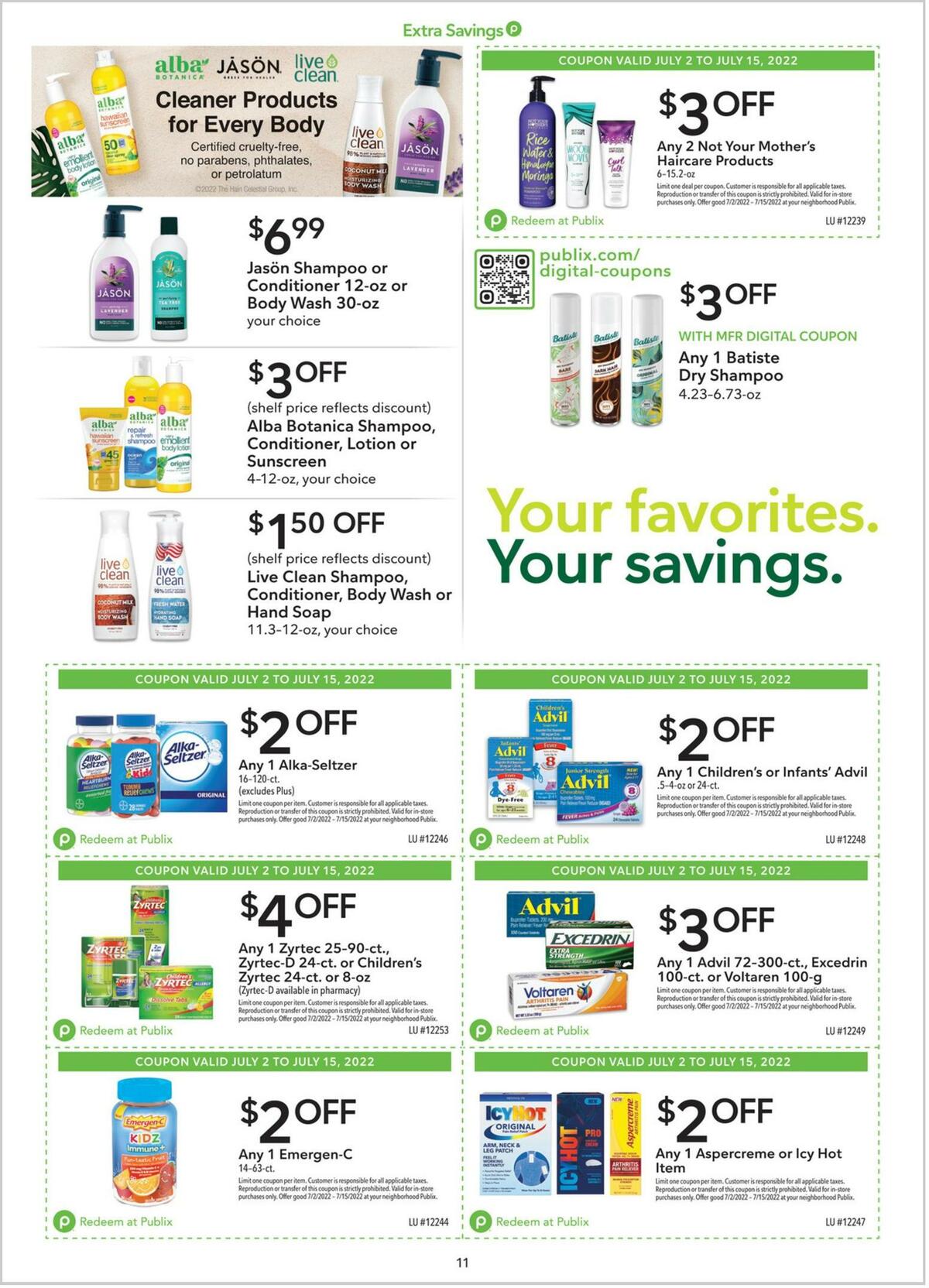 Publix Extra Savings Weekly Ad from July 2