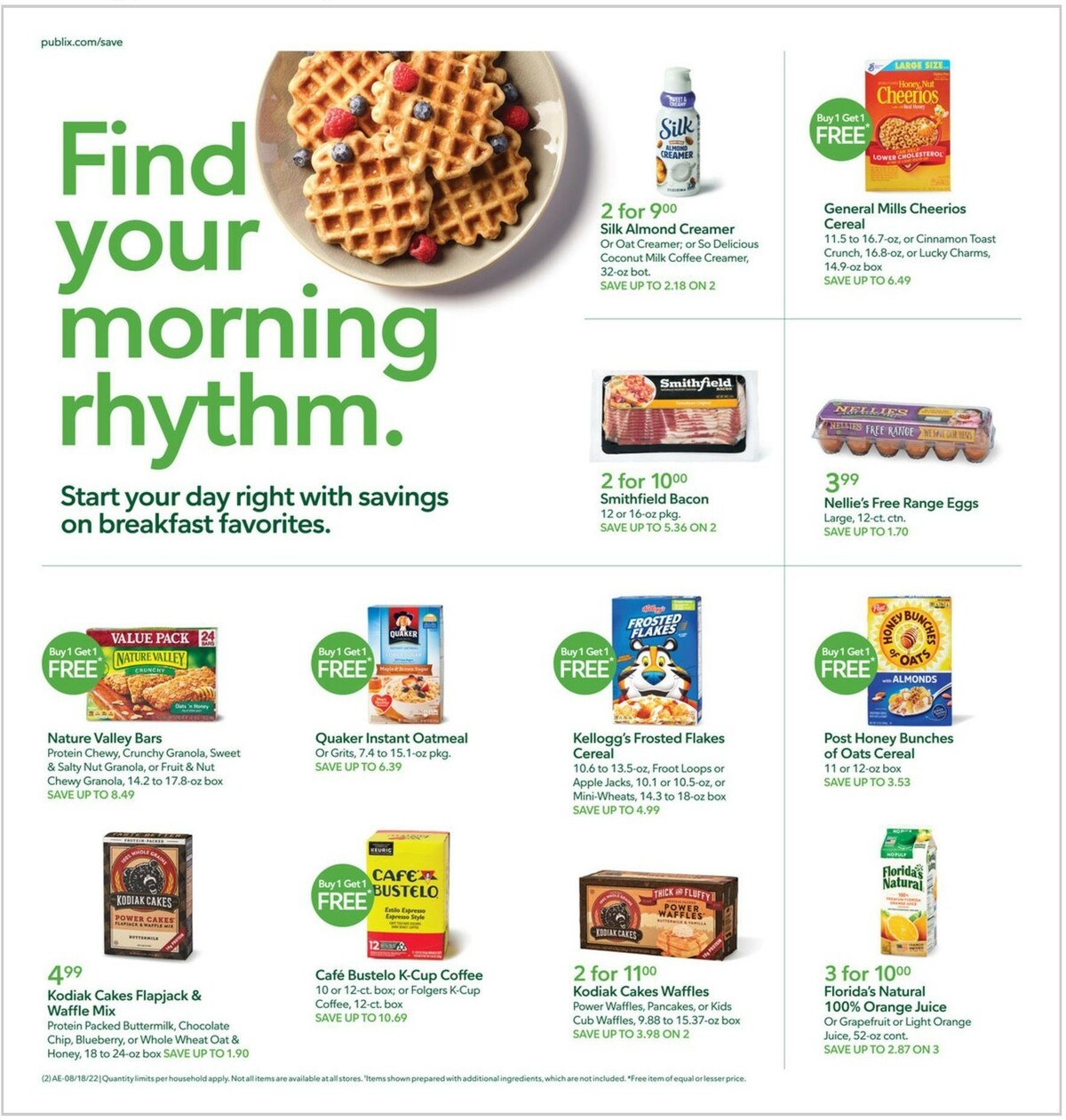 Publix Breakfast Savings Weekly Ad from August 17